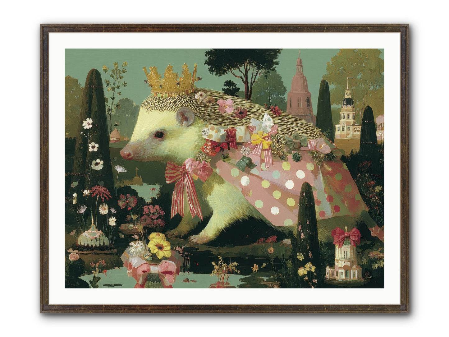 Refined Pageantry Framed Print - Slimwoods Black/Gold 40x30