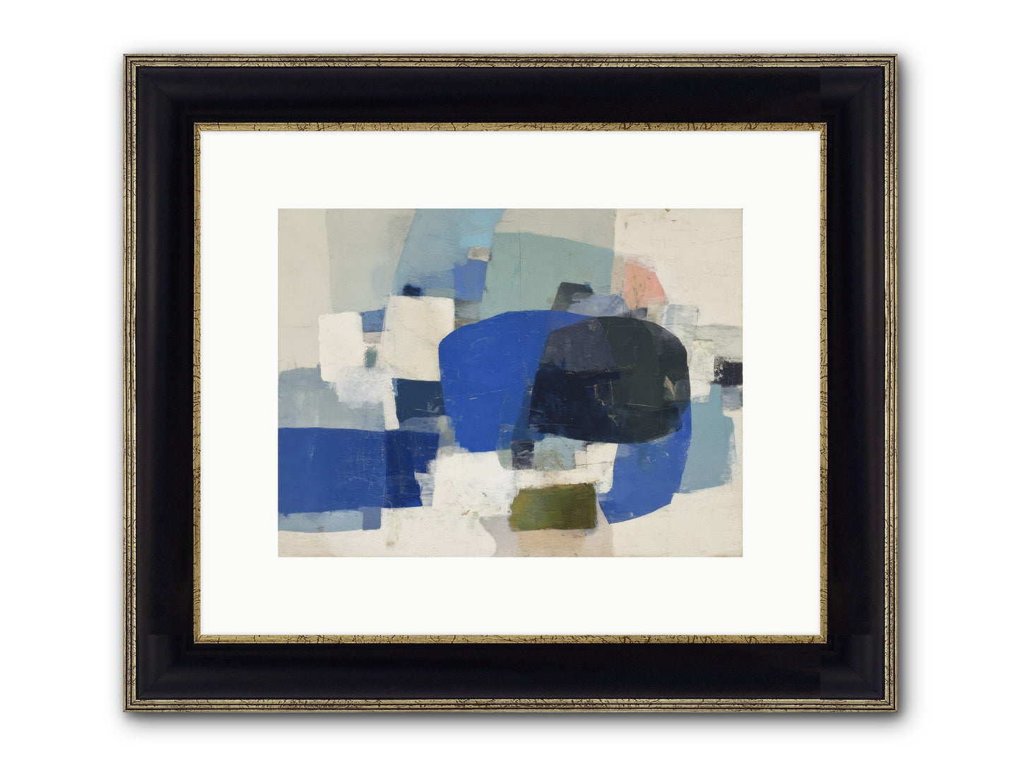 Reflected Framed Print - Black & Gold 12x9