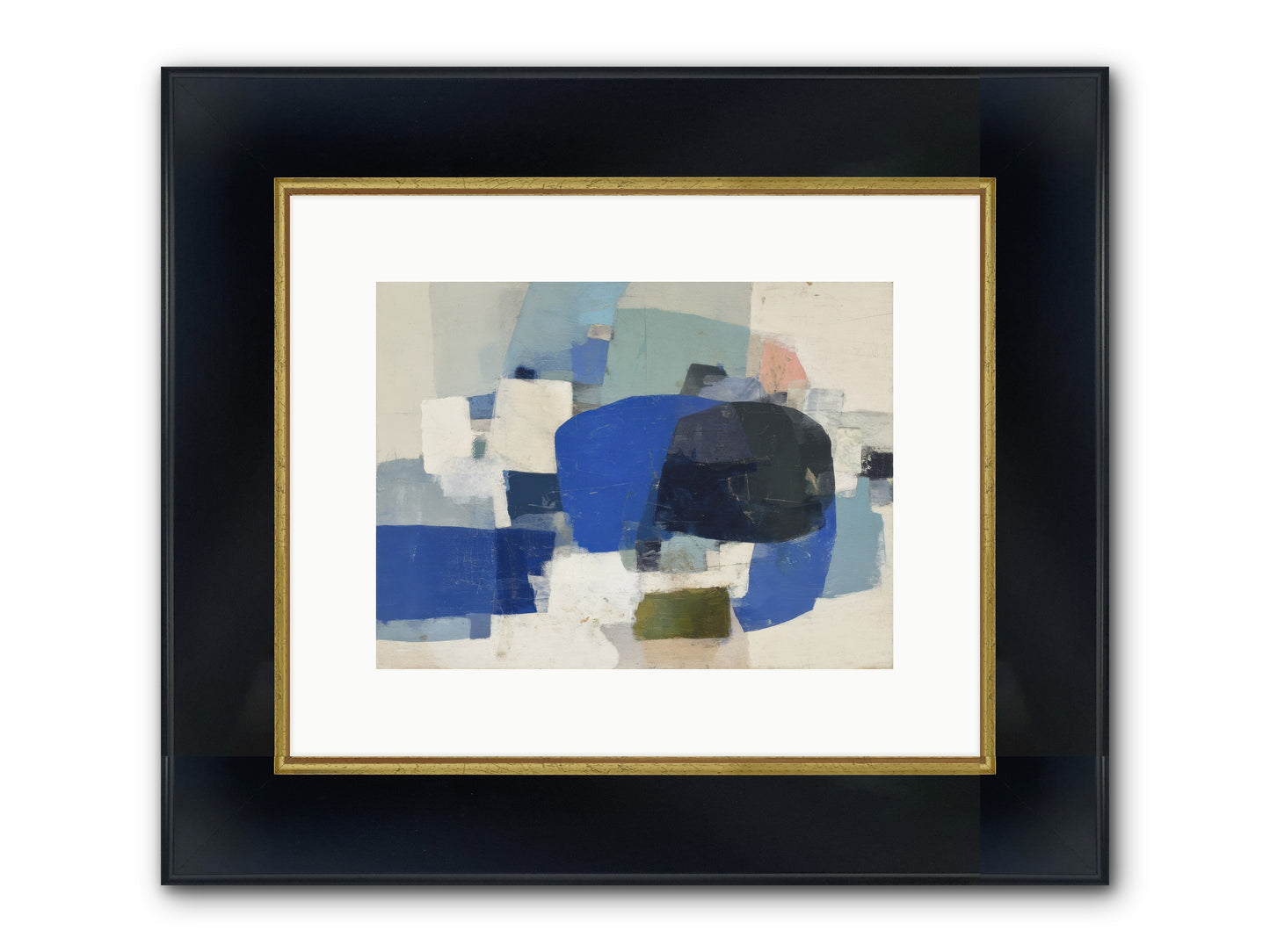 Reflected Framed Print - Wide Black w/Gold 12x9