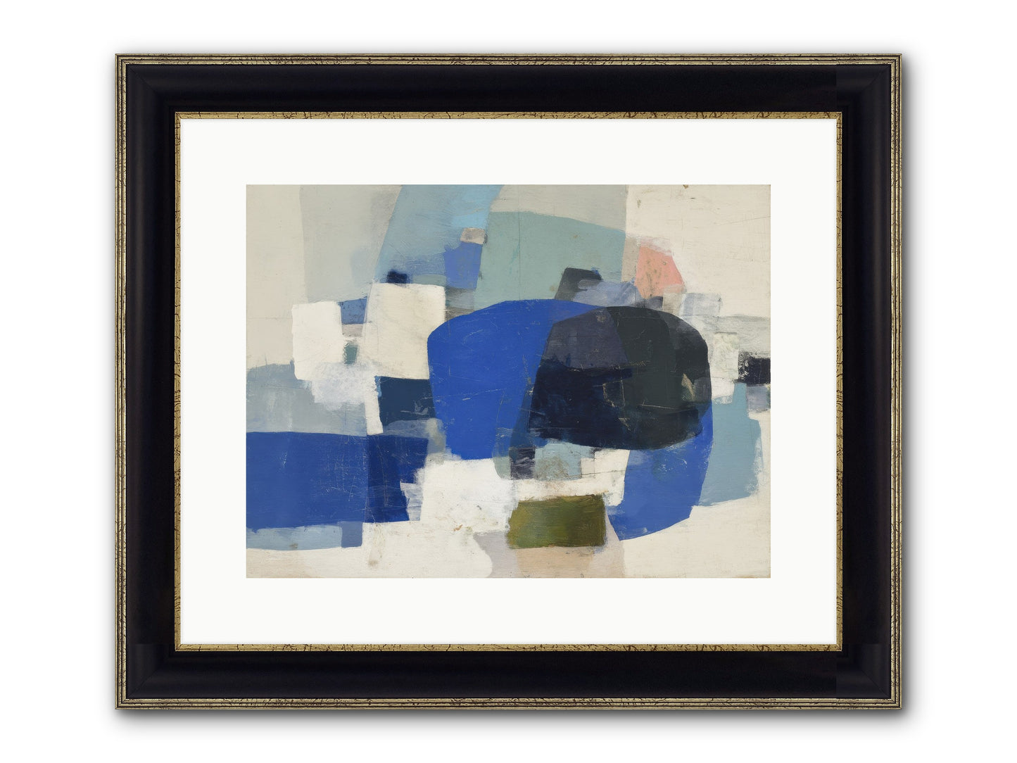Reflected Framed Print - Black & Gold 16x12