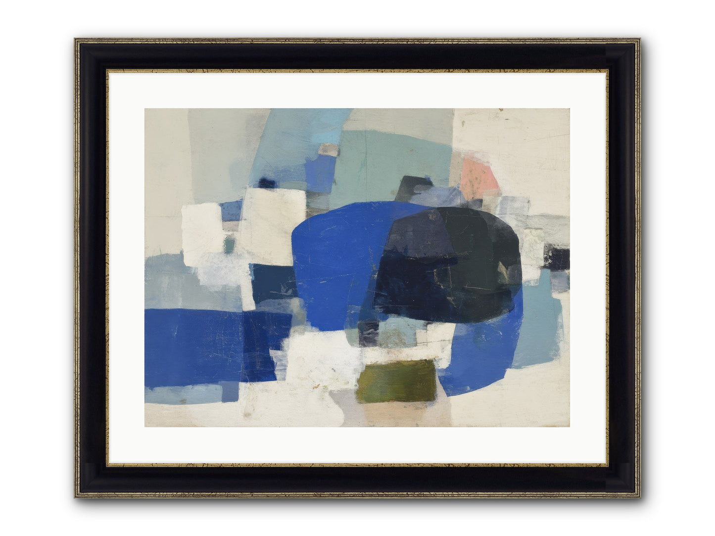 Reflected Framed Print - Black & Gold 24x18