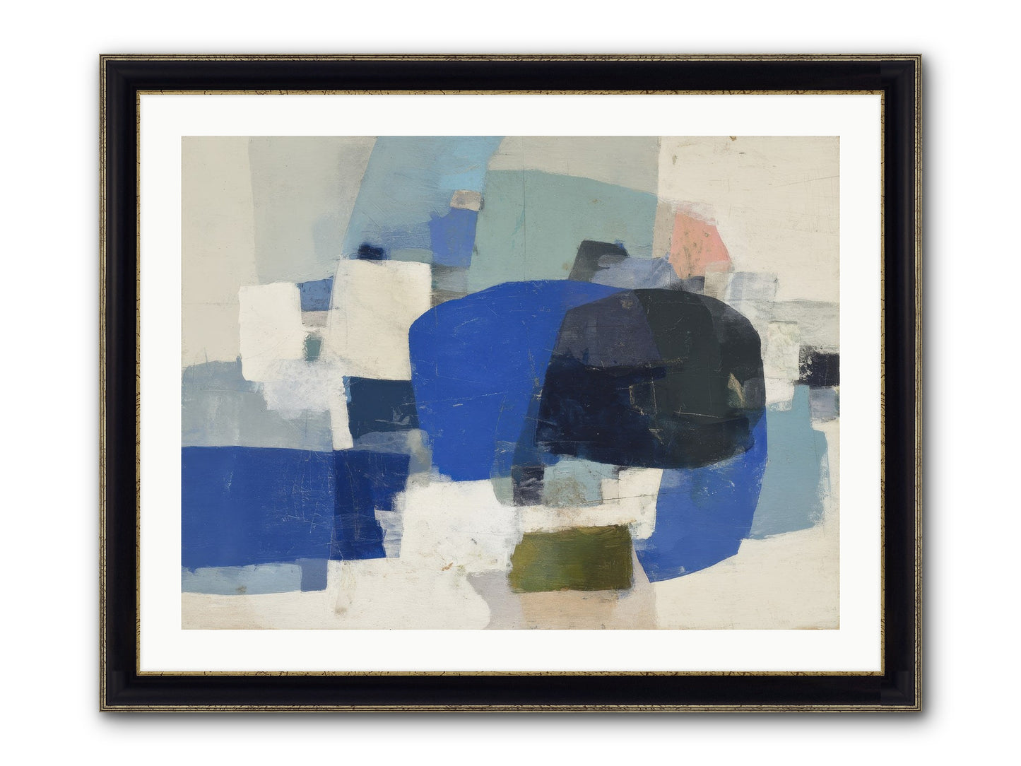 Reflected Framed Print - Black & Gold 32x24