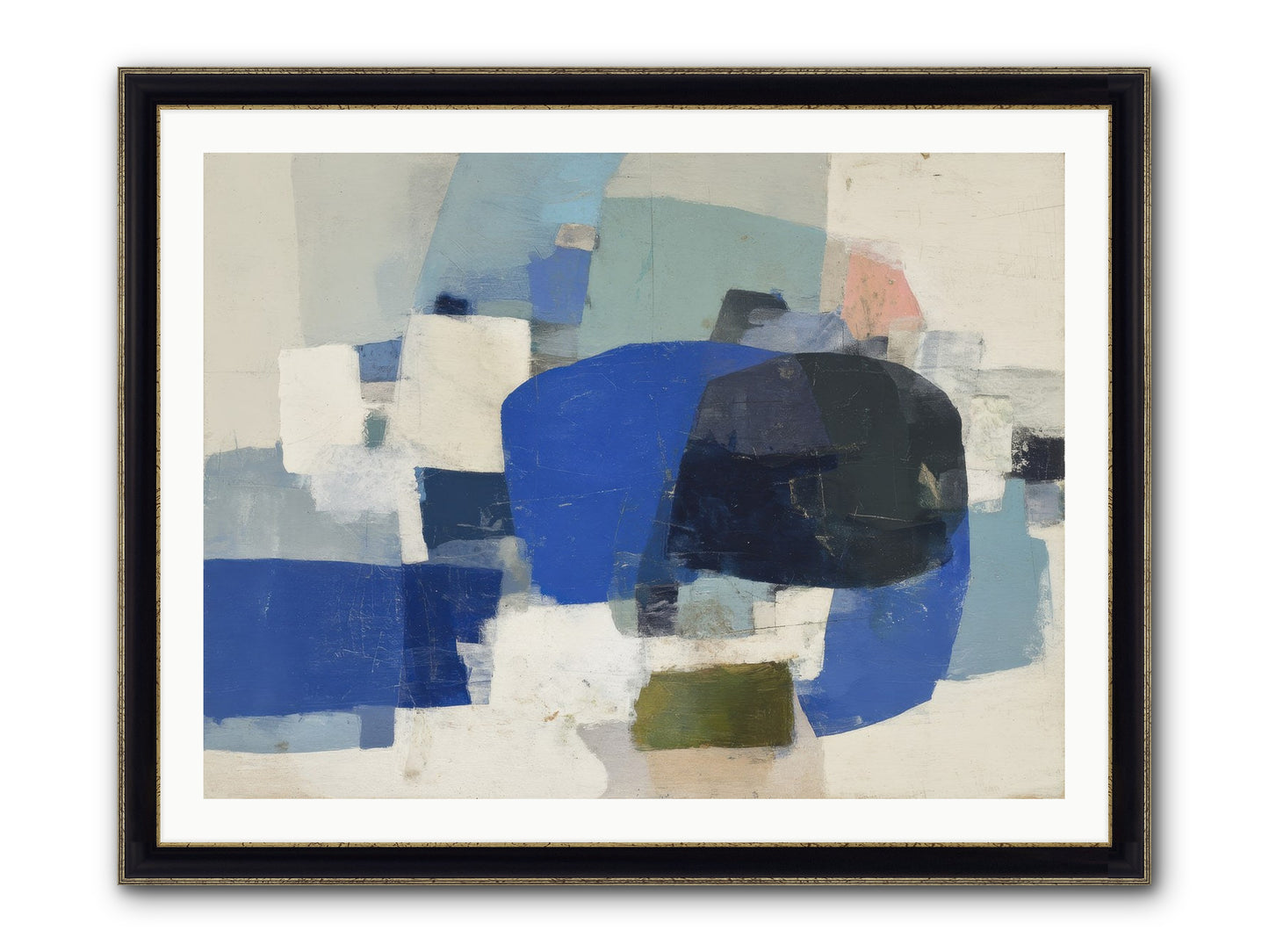 Reflected Framed Print - Black & Gold 40x30