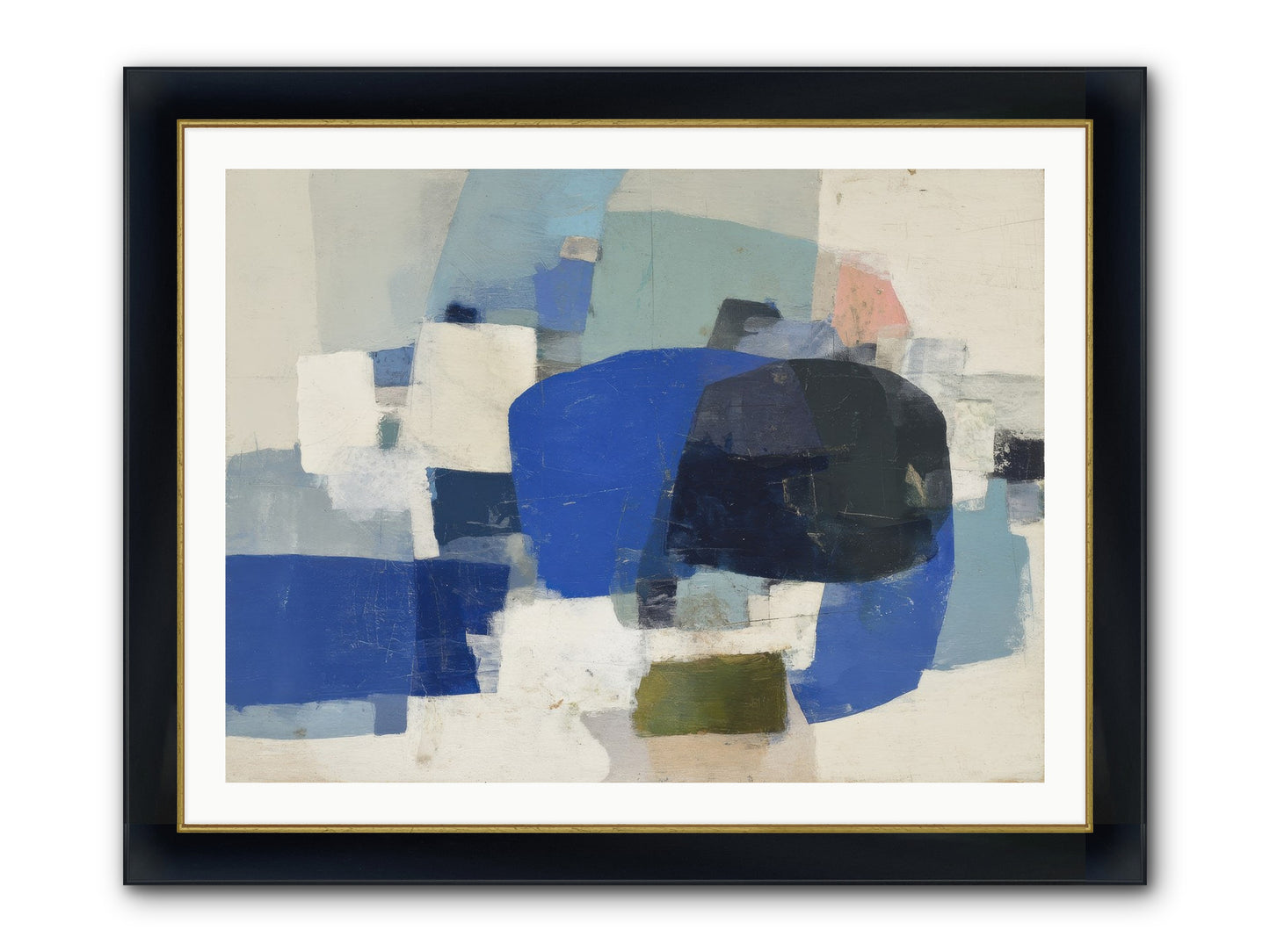 Reflected Framed Print - Wide Black w/Gold 40x30