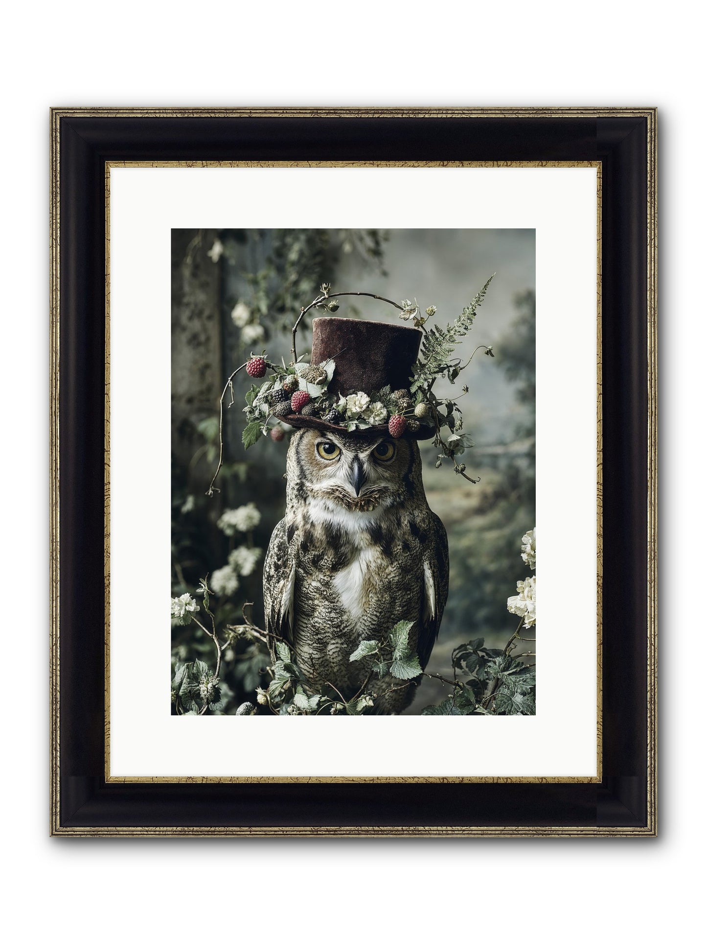 Regalis Framed Print - Black & Gold 12x16