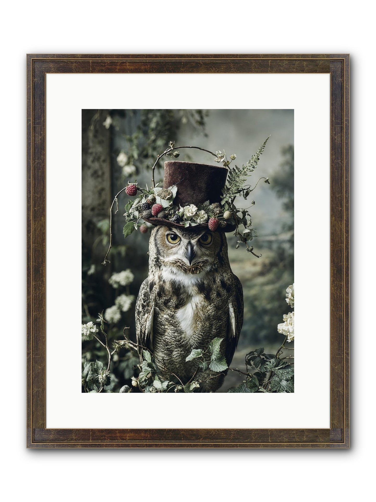 Regalis Framed Print - Slimwoods Black/Gold 12x16