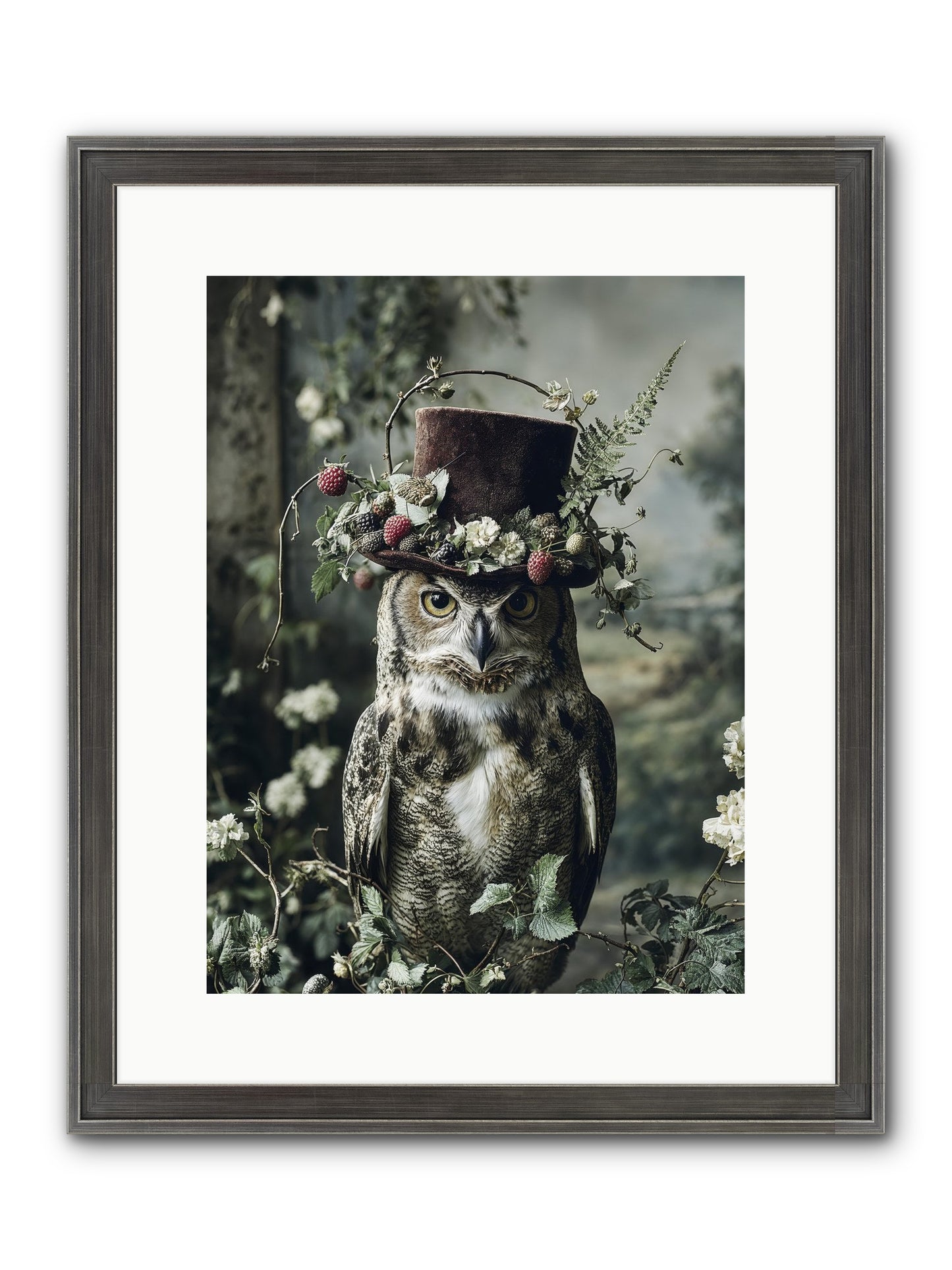 Regalis Framed Print - Slimwoods Black/Silver 12x16