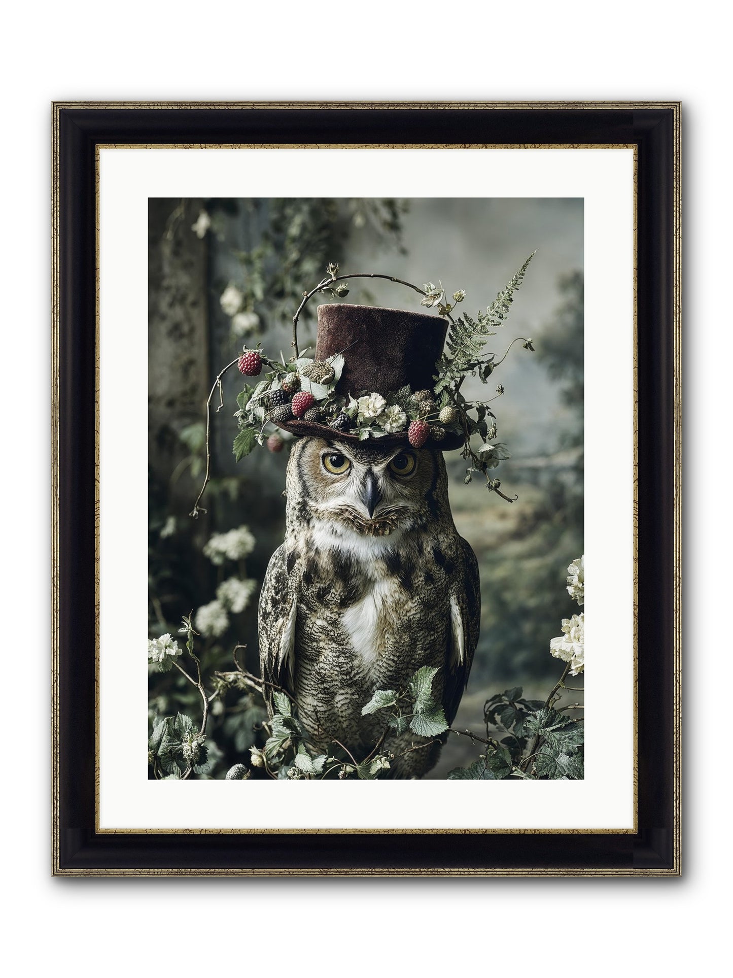 Regalis Framed Print - Black & Gold 18x24