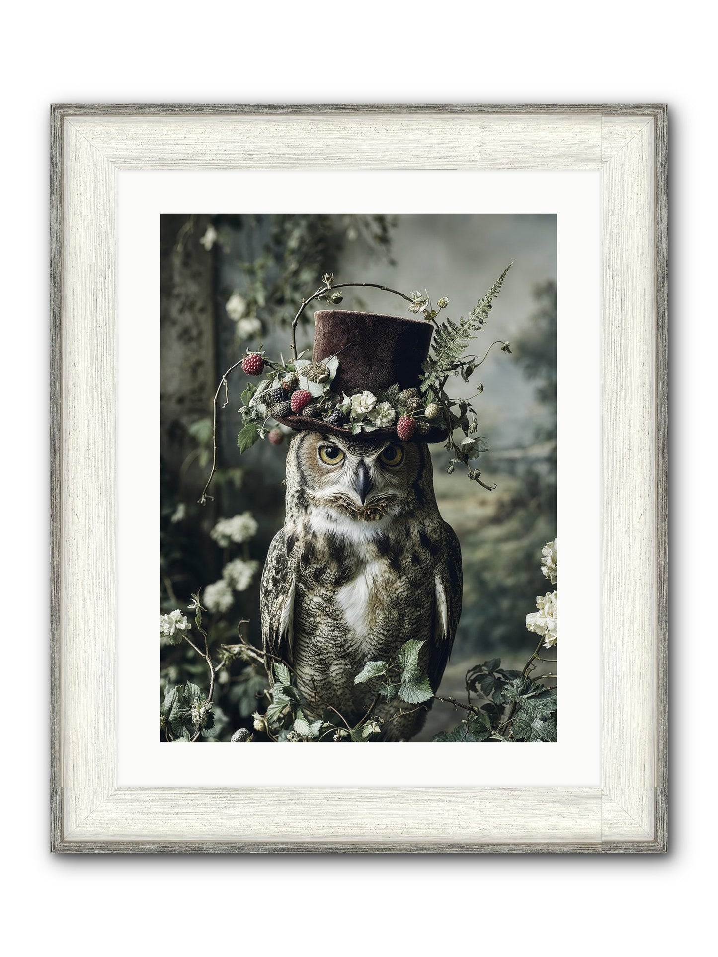 Regalis Framed Print - Driftwood White 18x24