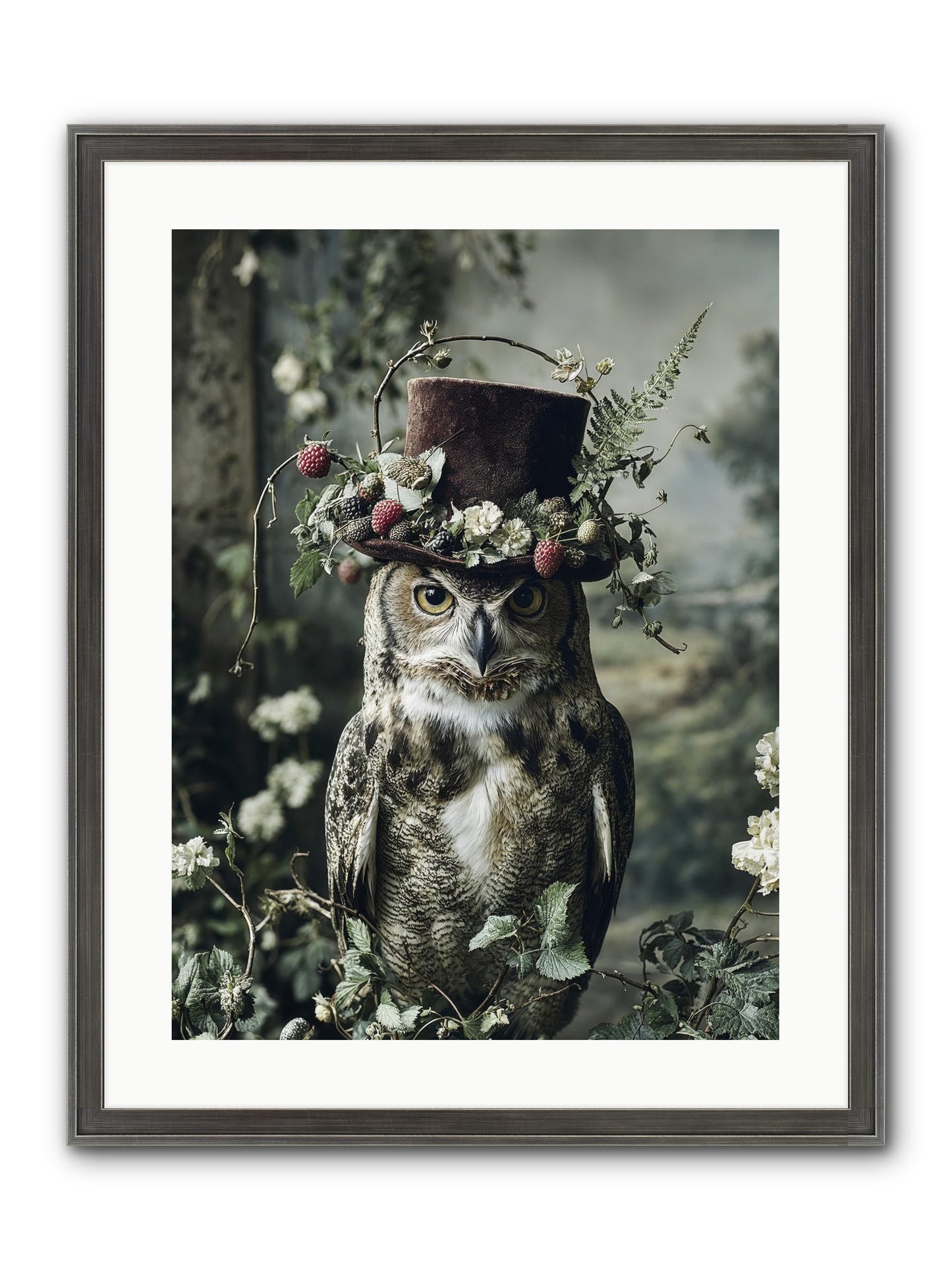 Regalis Framed Print - Slimwoods Black/Silver 18x24