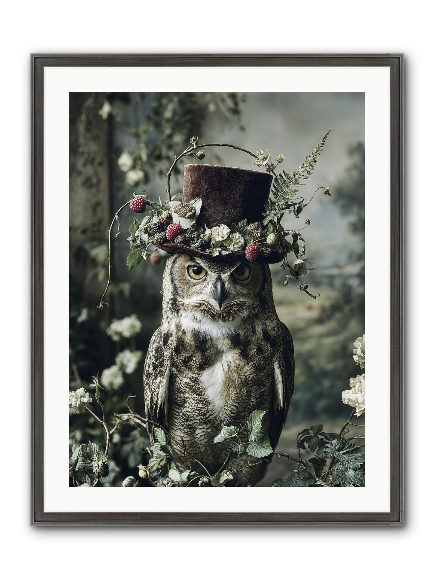 Regalis Framed Print - Slimwoods Black/Silver 24x32