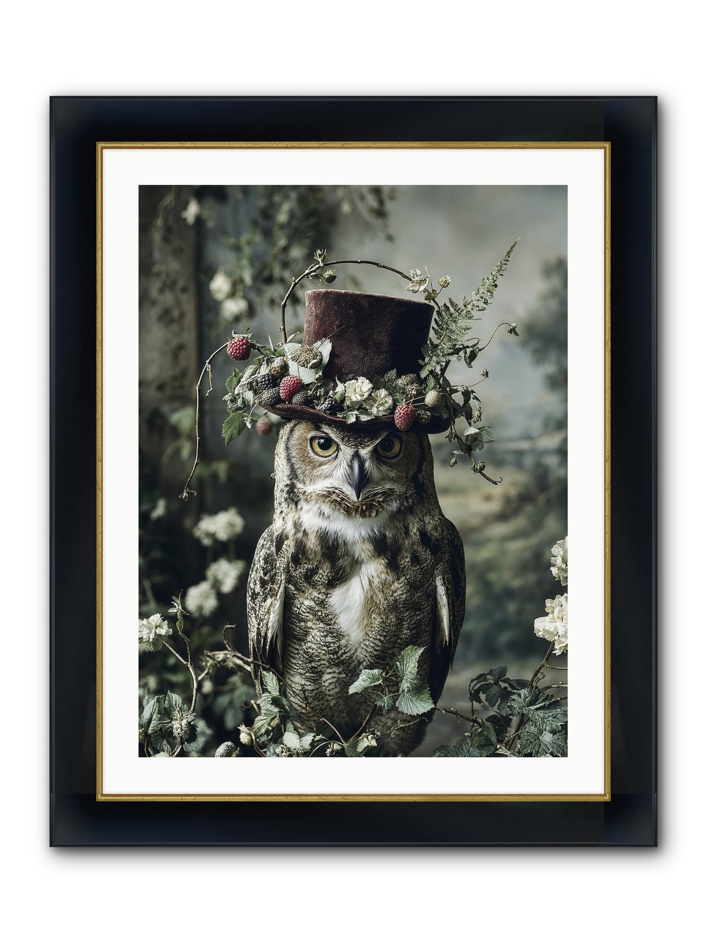 Regalis Framed Print - Wide Black w/Gold 24x32
