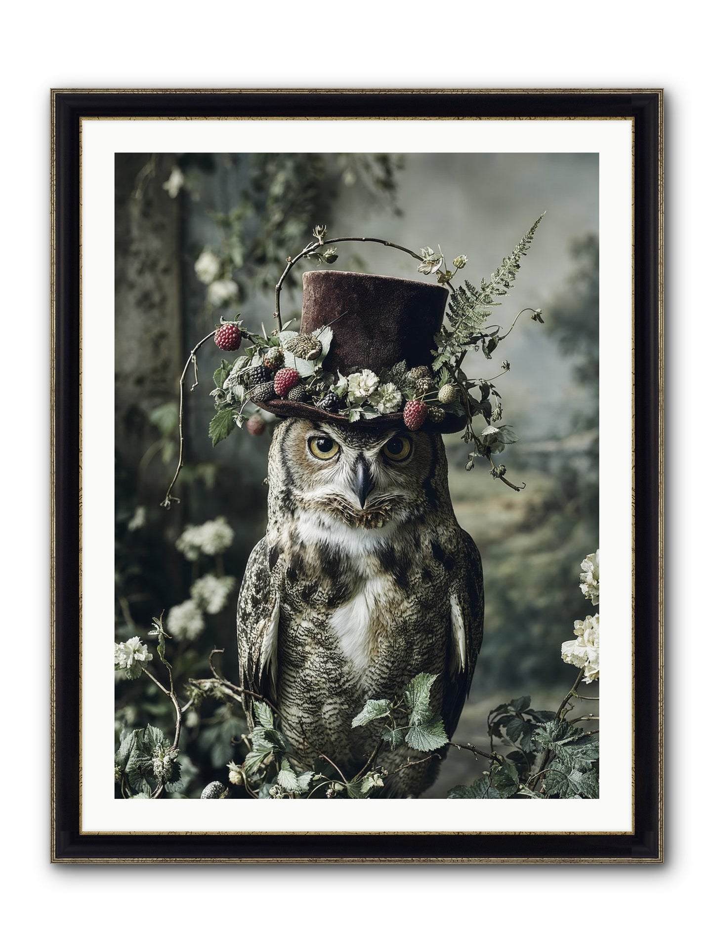 Regalis Framed Print - Black & Gold 30x40