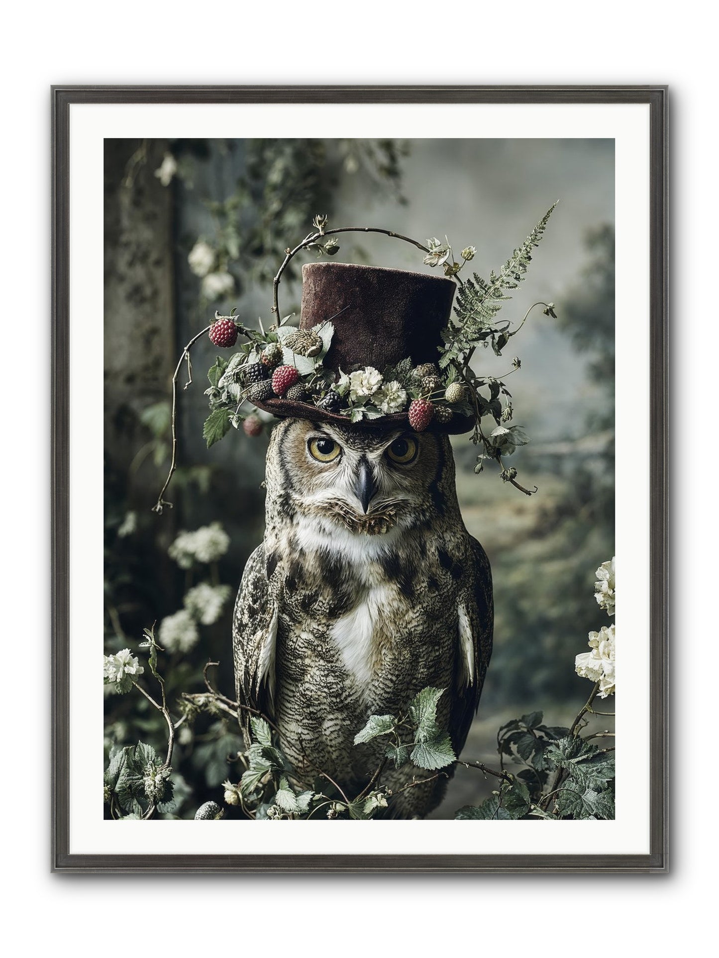 Regalis Framed Print - Slimwoods Black/Silver 30x40