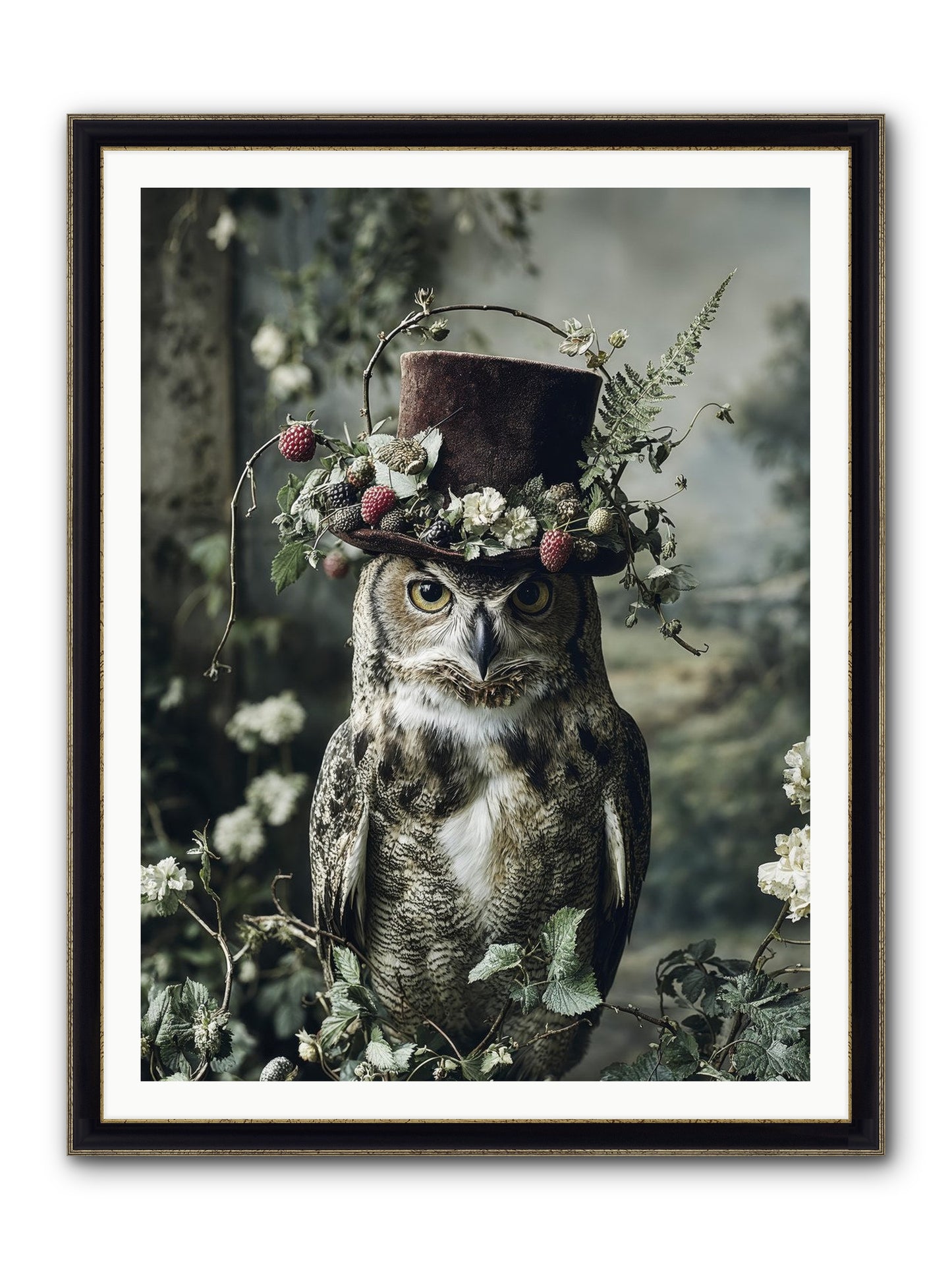 Regalis Framed Print - Black & Gold 36x48