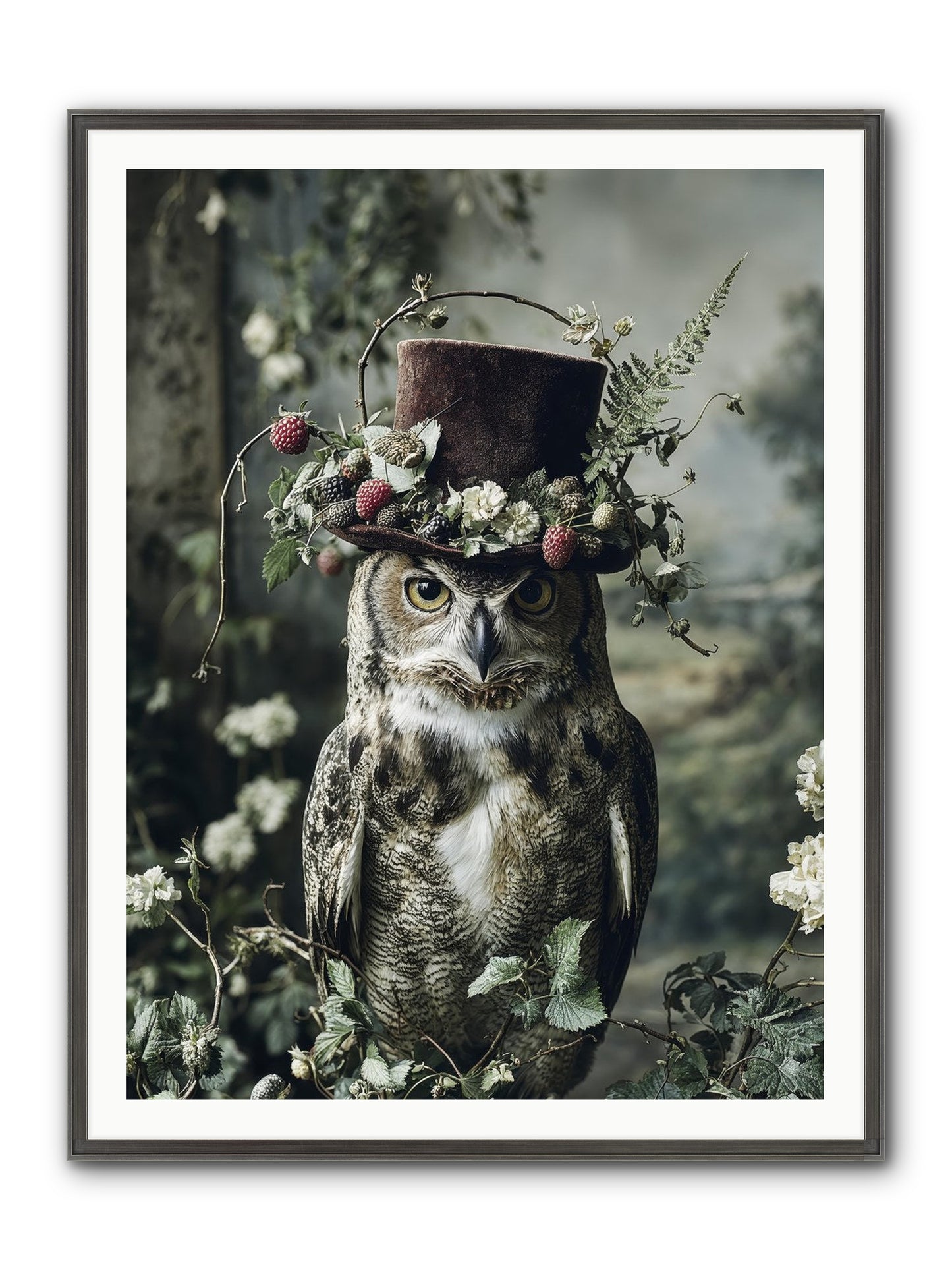 Regalis Framed Print - Slimwoods Black/Silver 36x48