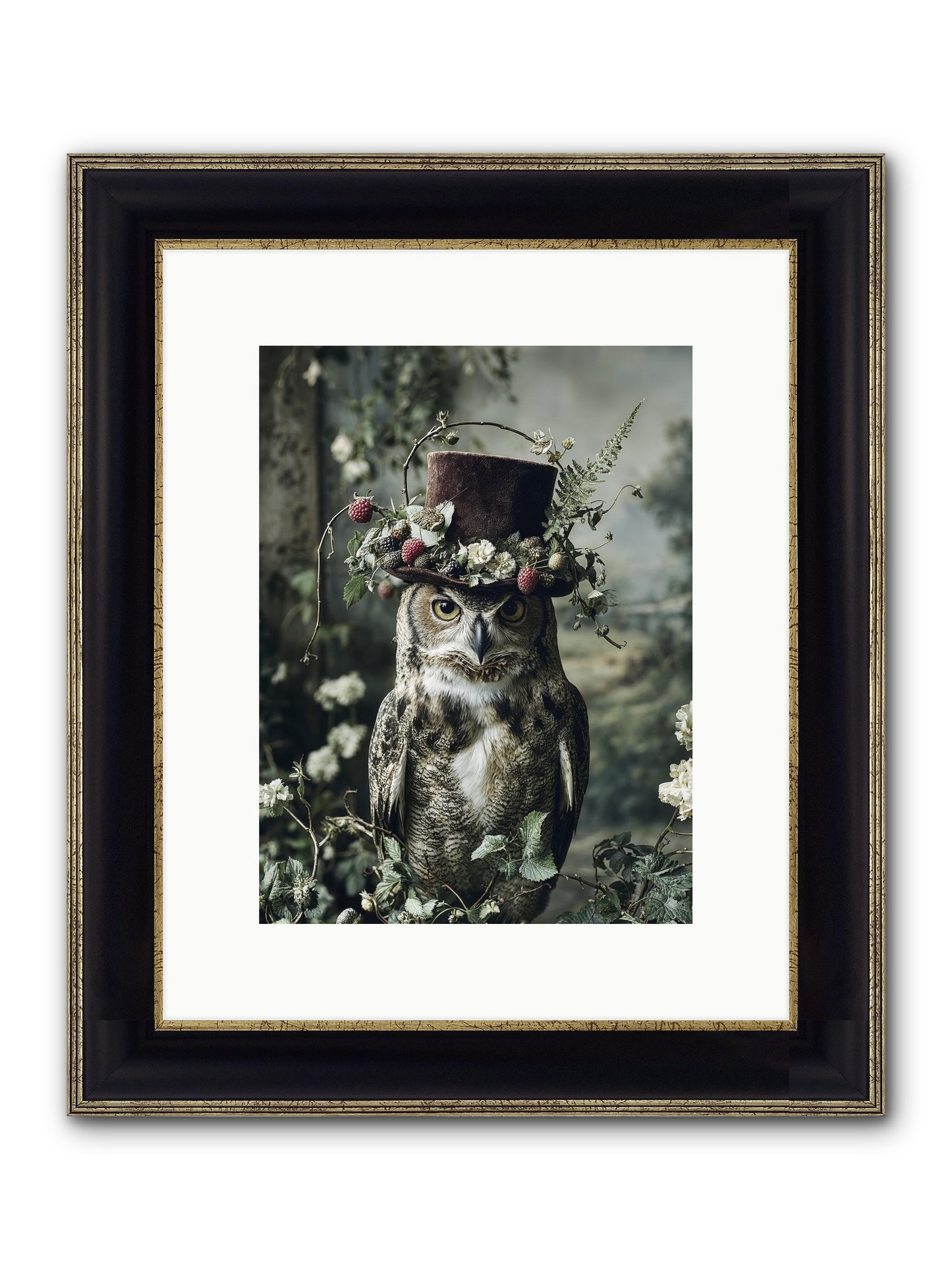 Regalis Framed Print - Black & Gold 9x12