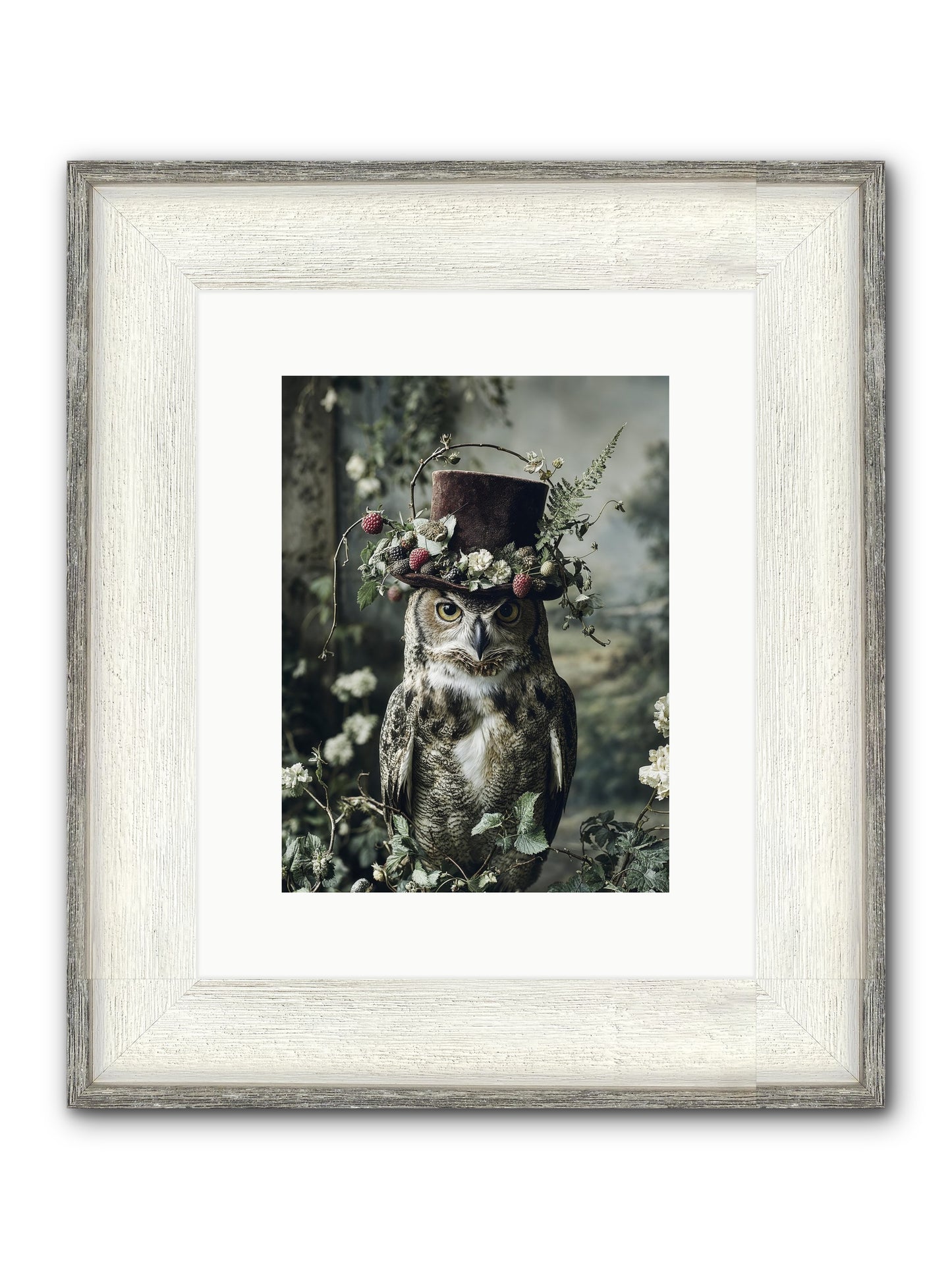 Regalis Framed Print - Driftwood White 9x12
