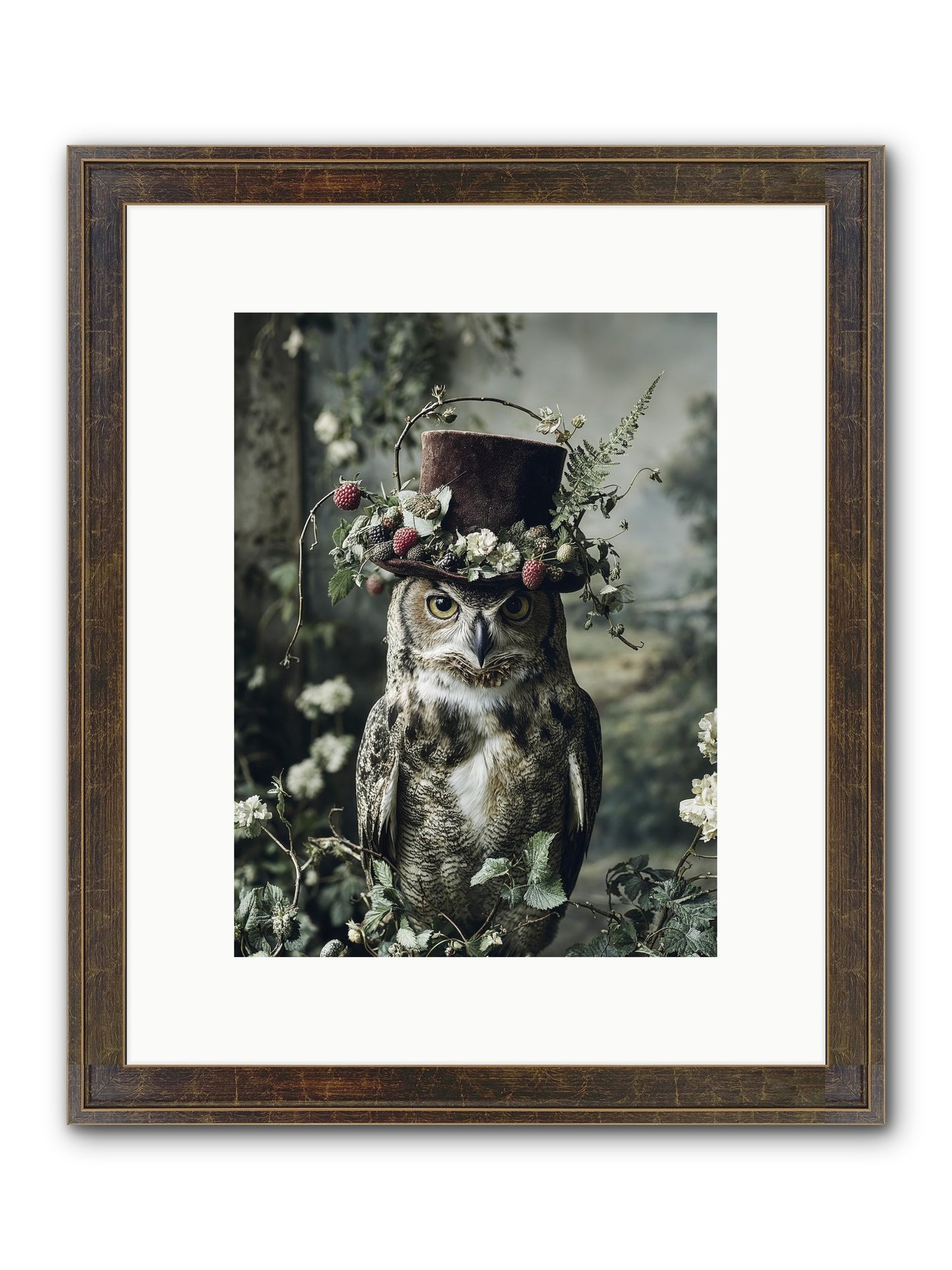 Regalis Framed Print - Slimwoods Black/Gold 9x12