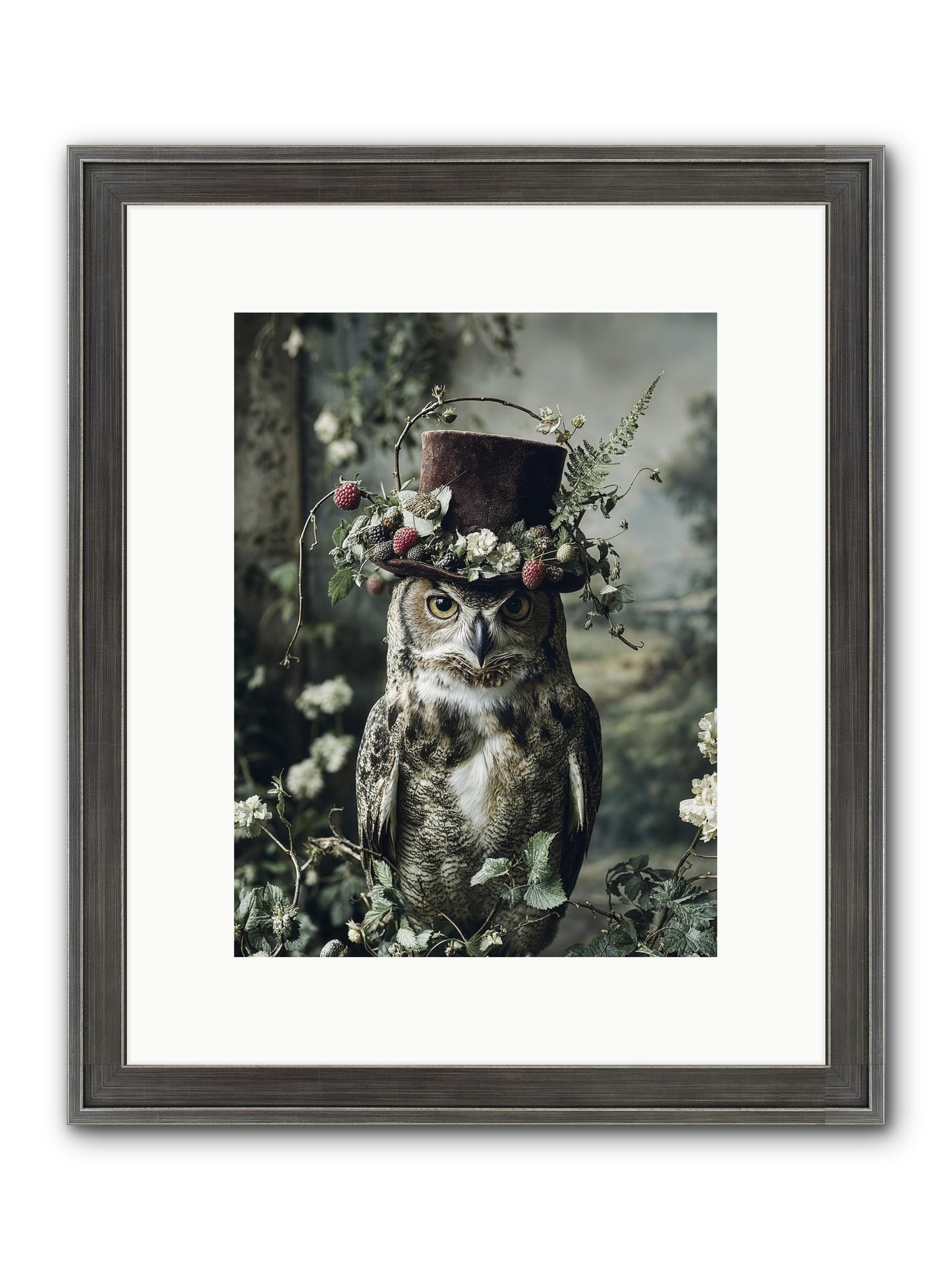 Regalis Framed Print - Slimwoods Black/Silver 9x12