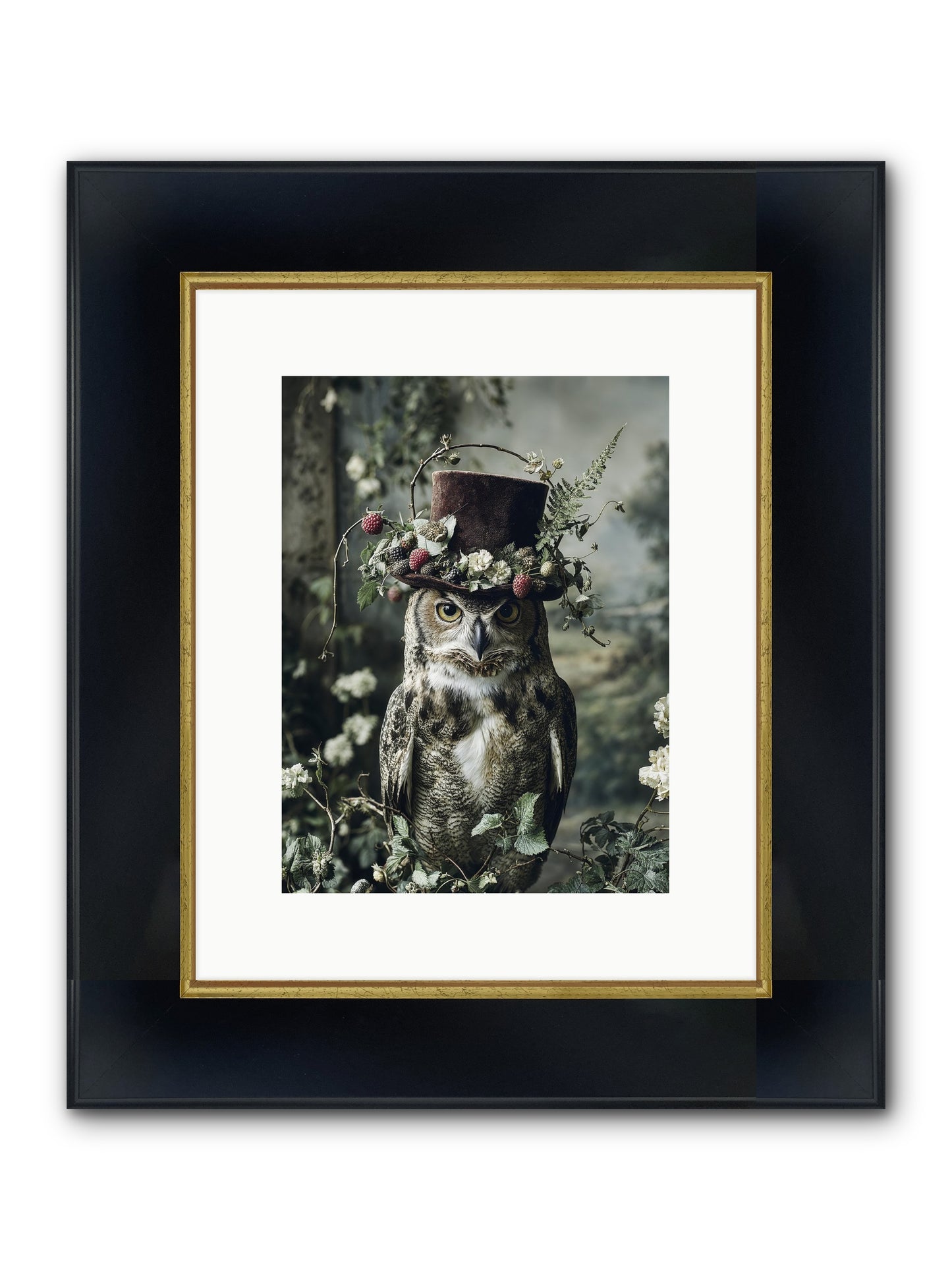 Regalis Framed Print - Wide Black w/Gold 9x12