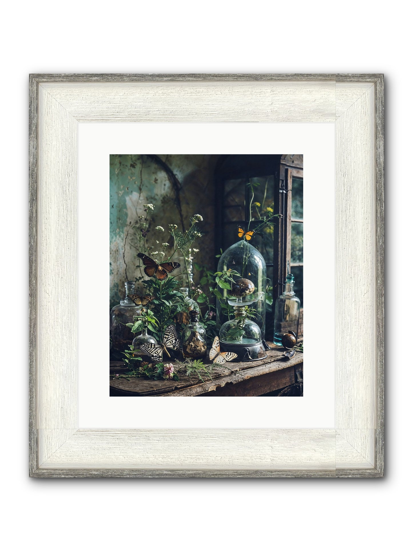 Relinquish Authority Framed Print - Driftwood White 12x15