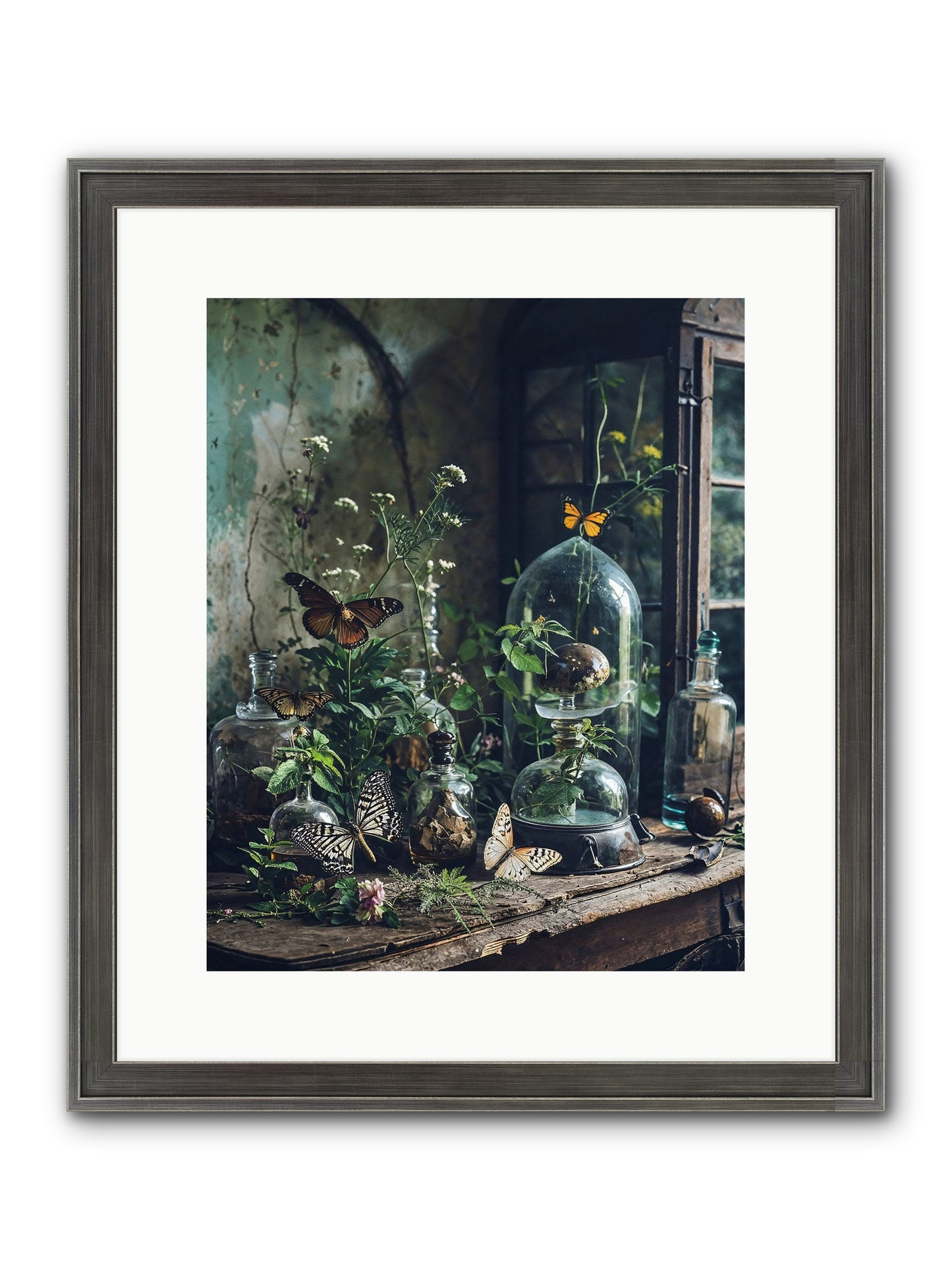 Relinquish Authority Framed Print - Slimwoods Black/Silver 12x15