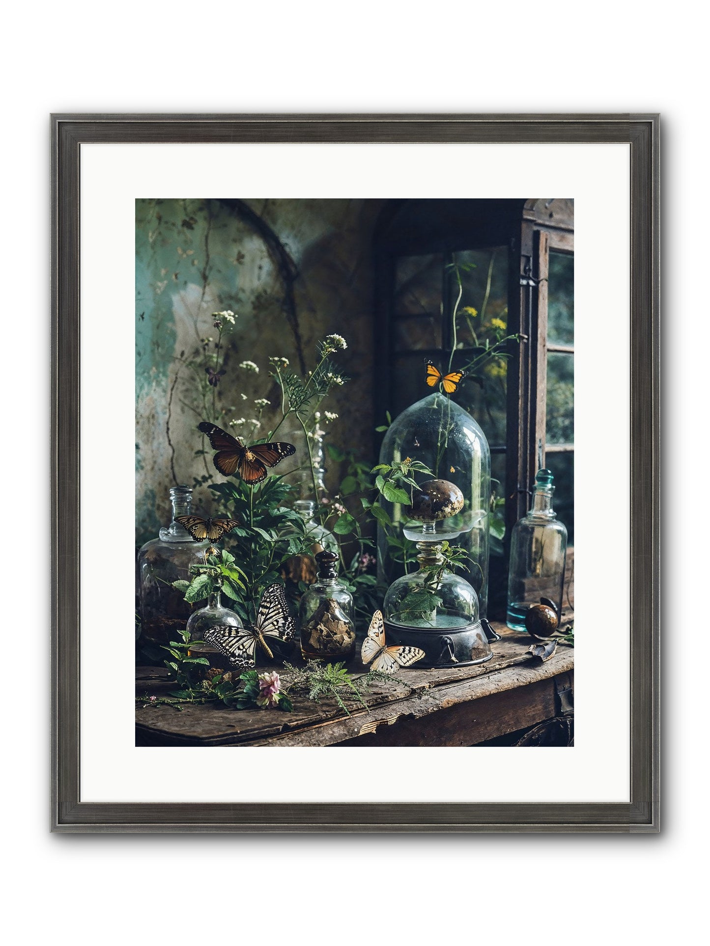 Relinquish Authority Framed Print - Slimwoods Black/Silver 16x20
