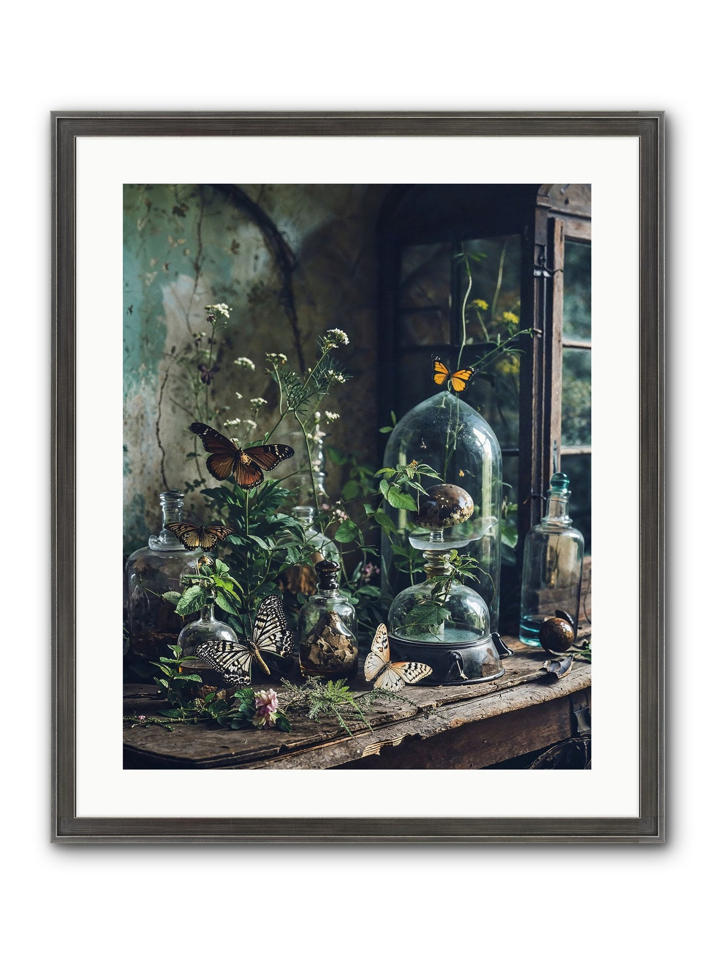Relinquish Authority Framed Print - Slimwoods Black/Silver 20x25