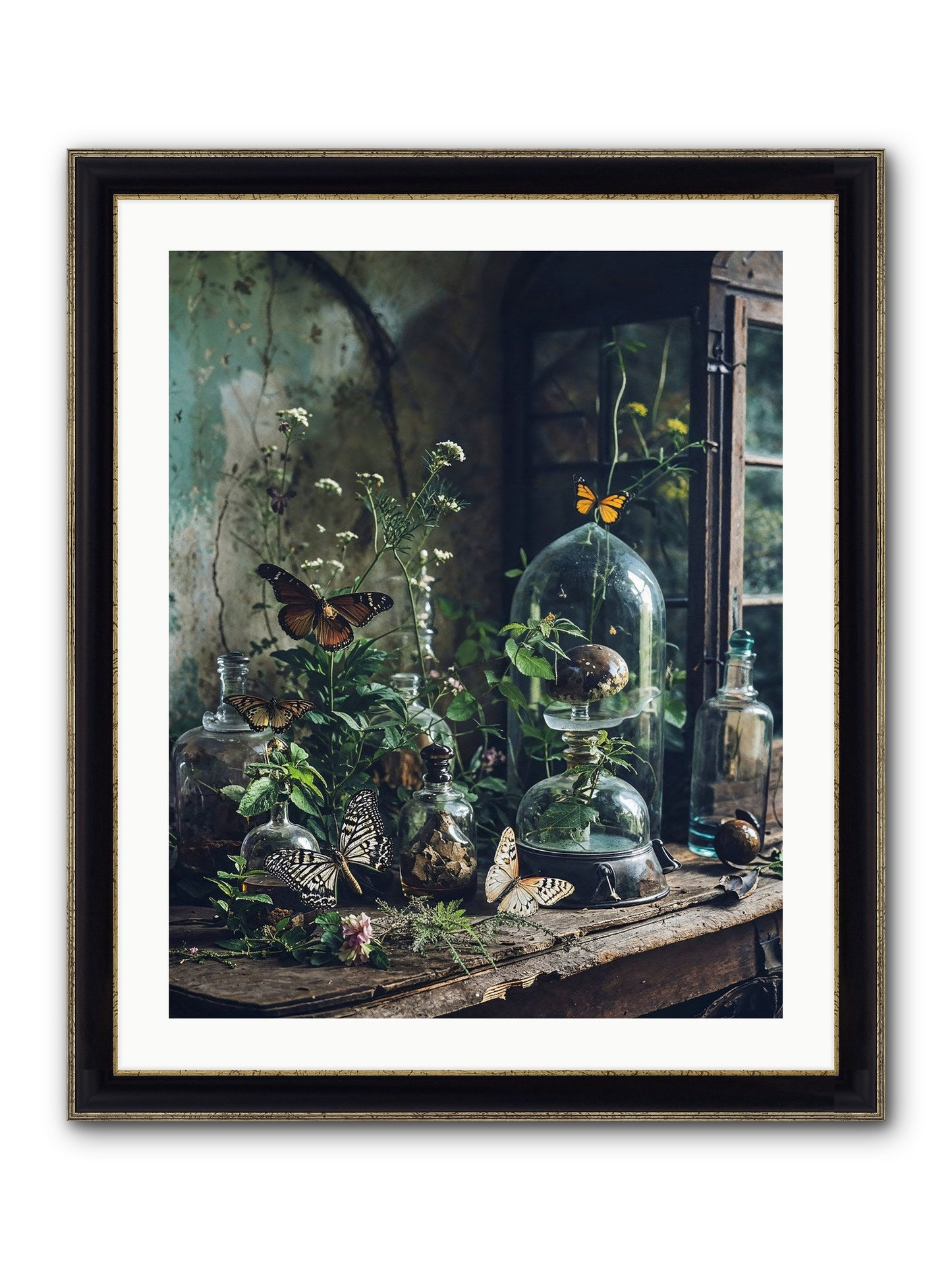 Relinquish Authority Framed Print - Black & Gold 24x30