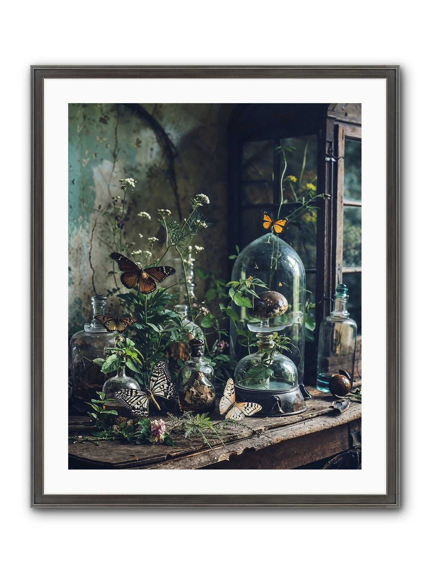 Relinquish Authority Framed Print - Slimwoods Black/Silver 24x30