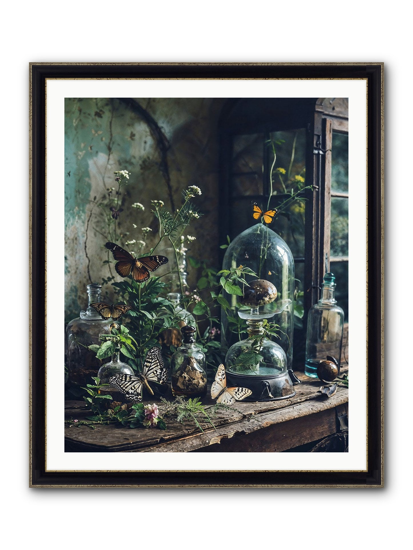 Relinquish Authority Framed Print - Black & Gold 32x40