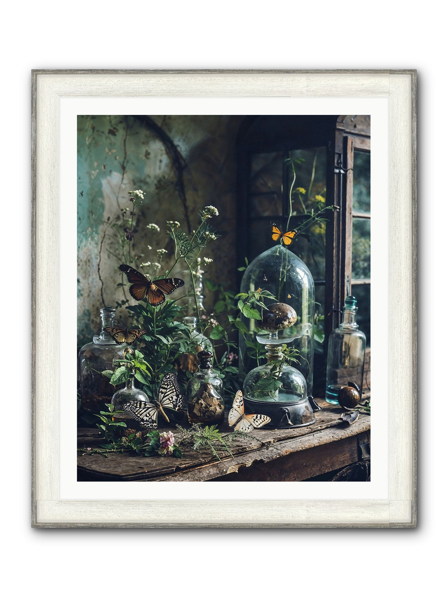 Relinquish Authority Framed Print - Driftwood White 32x40
