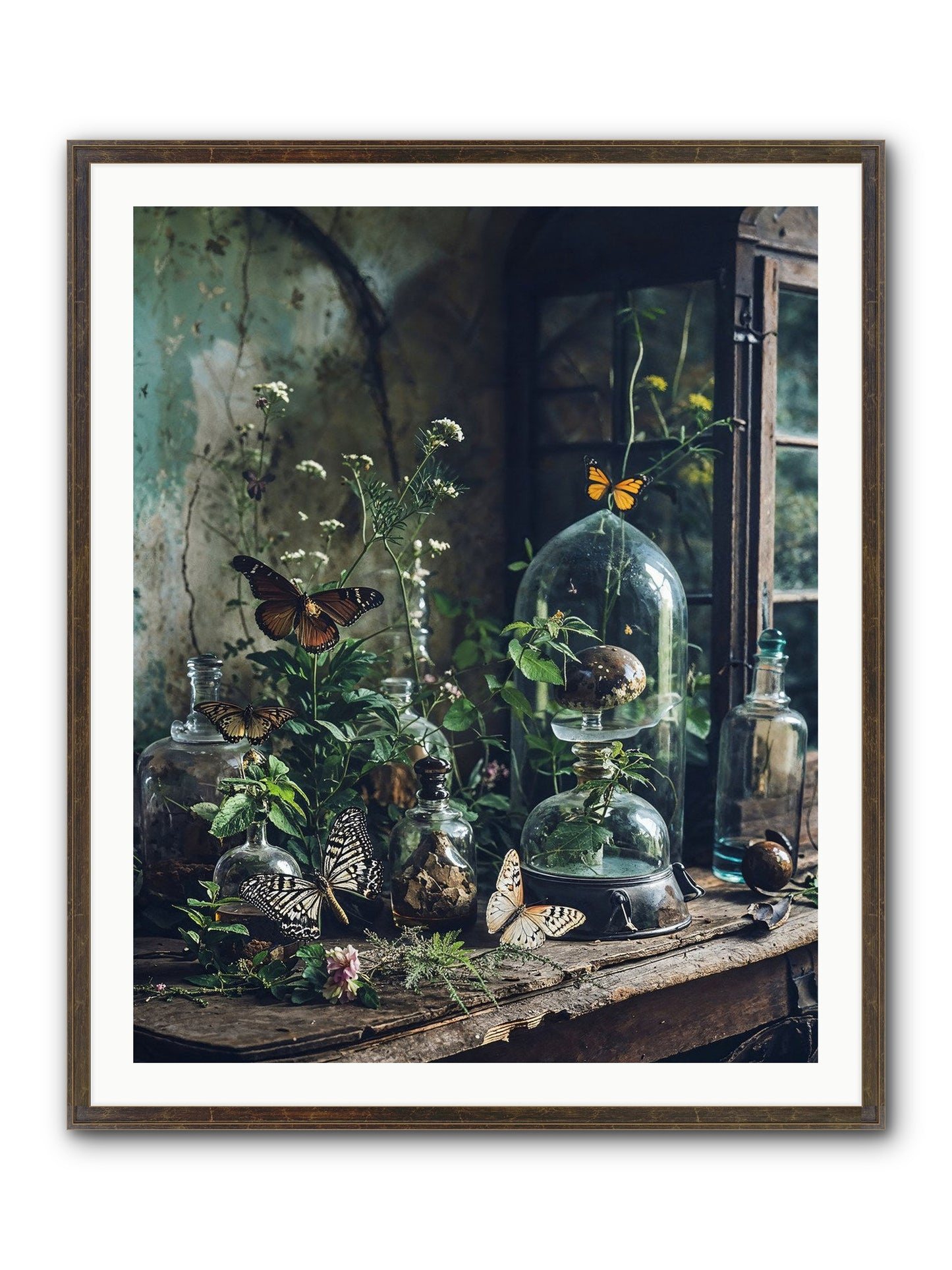 Relinquish Authority Framed Print - Slimwoods Black/Gold 32x40