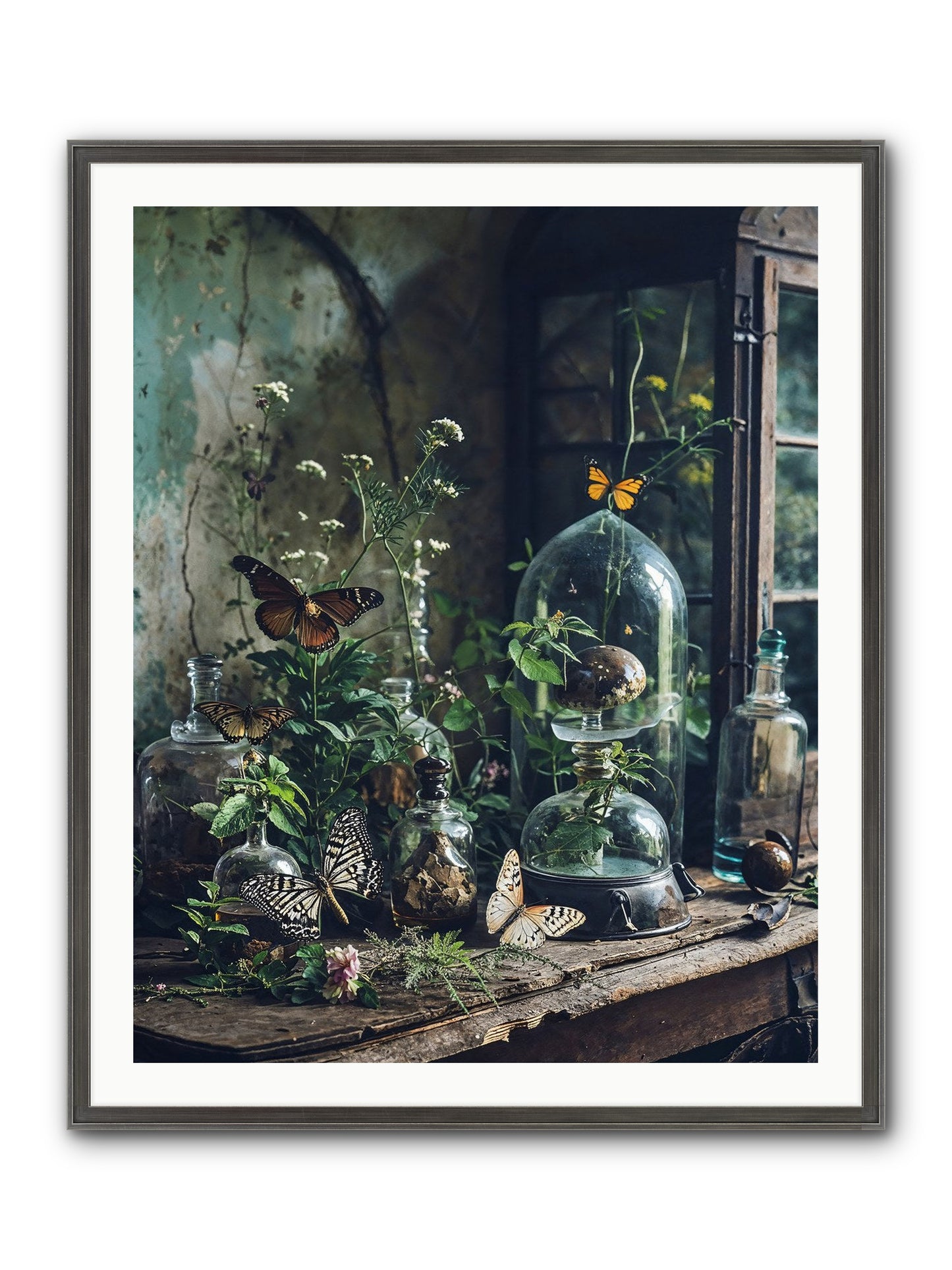 Relinquish Authority Framed Print - Slimwoods Black/Silver 32x40