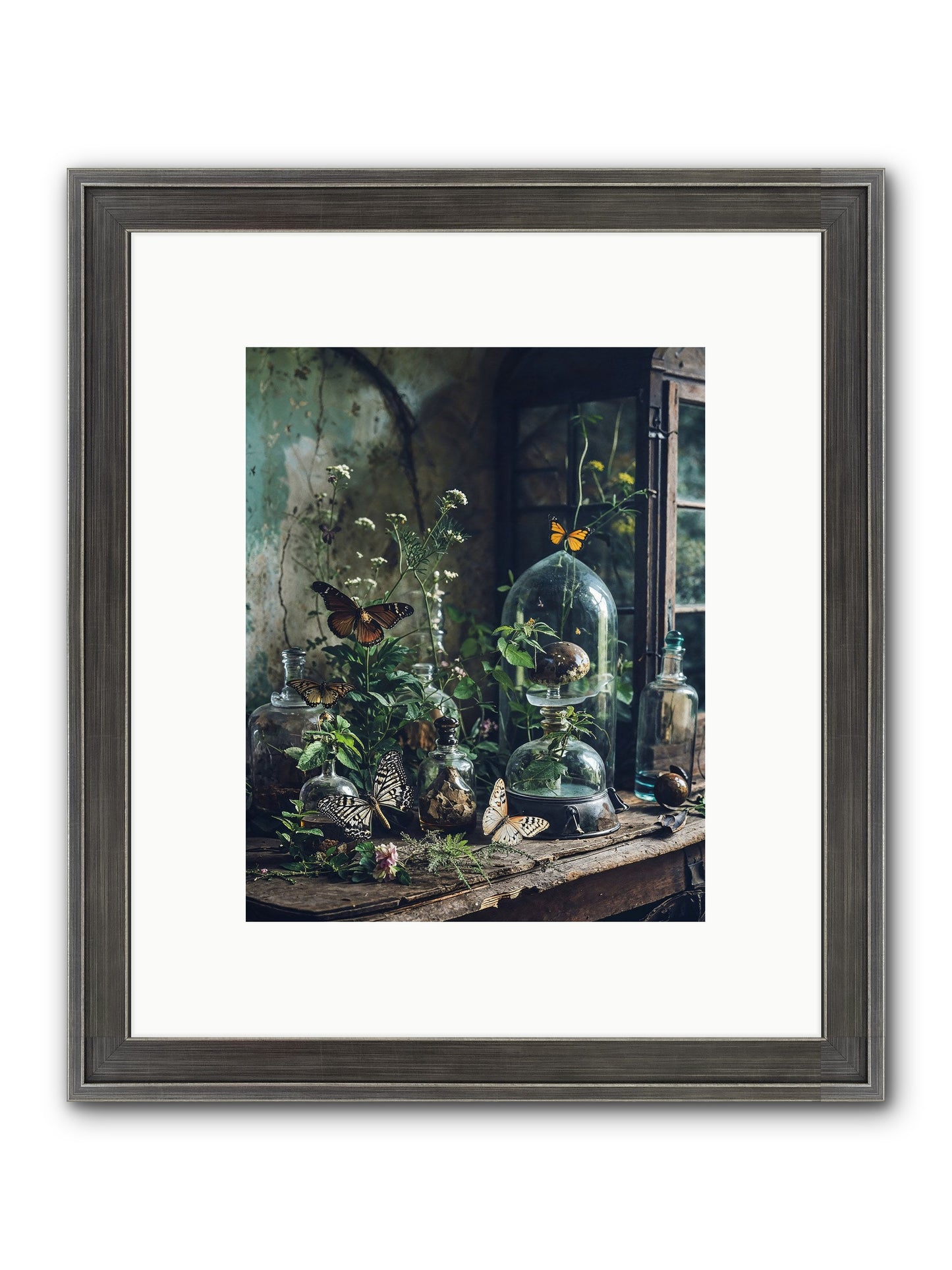 Relinquish Authority Framed Print - Slimwoods Black/Silver 8x10