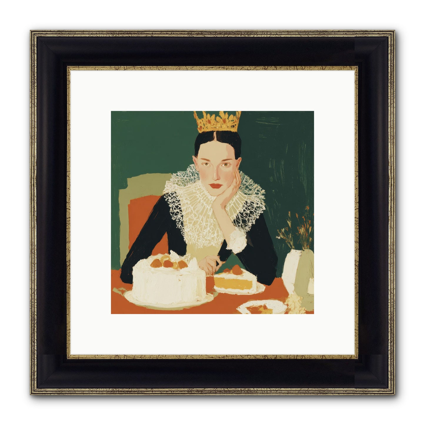 Reluctant Sovereign Framed Print - Black & Gold 10x10