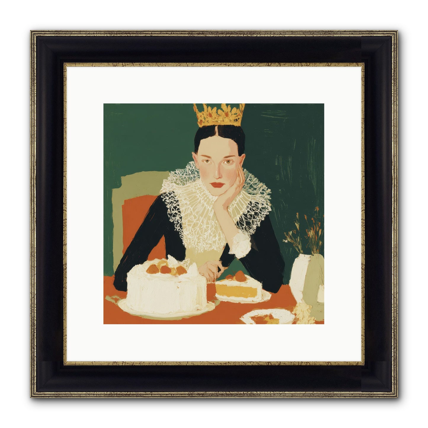 Reluctant Sovereign Framed Print - Black & Gold 12x12