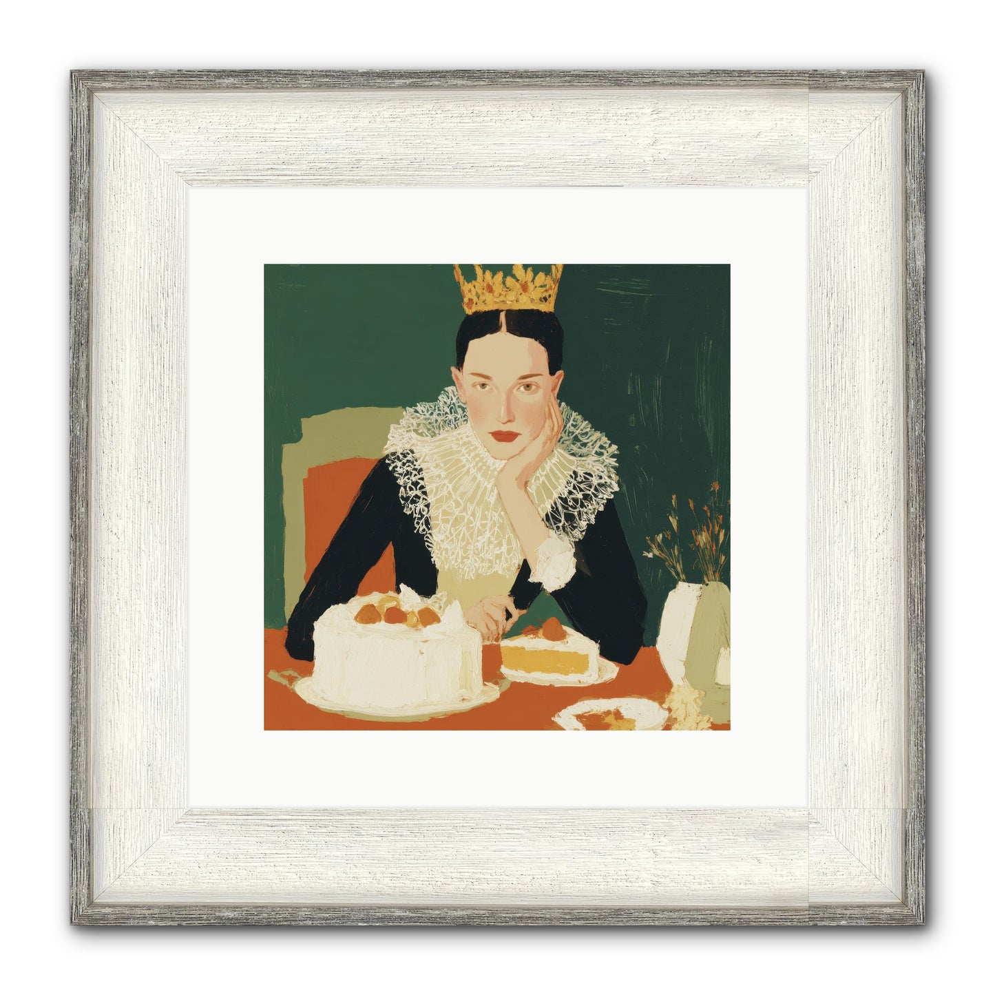 Reluctant Sovereign Framed Print - Driftwood White 12x12