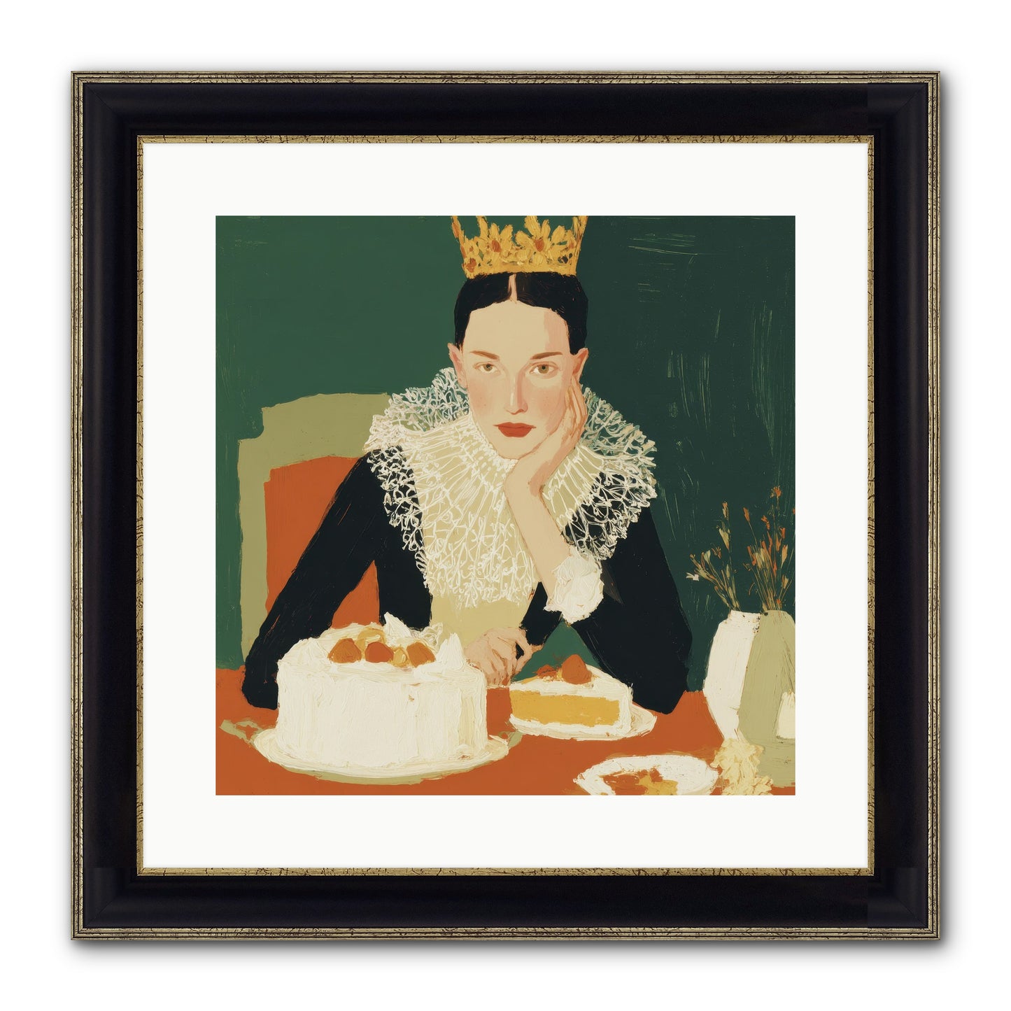 Reluctant Sovereign Framed Print - Black & Gold 16x16