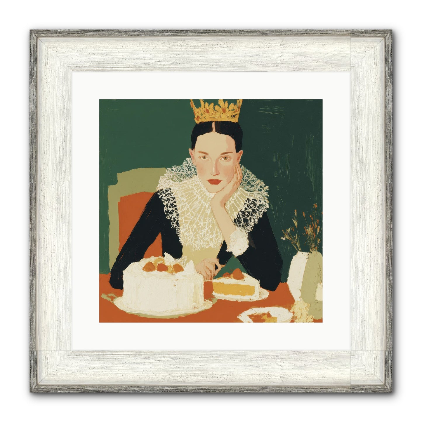 Reluctant Sovereign Framed Print - Driftwood White 16x16