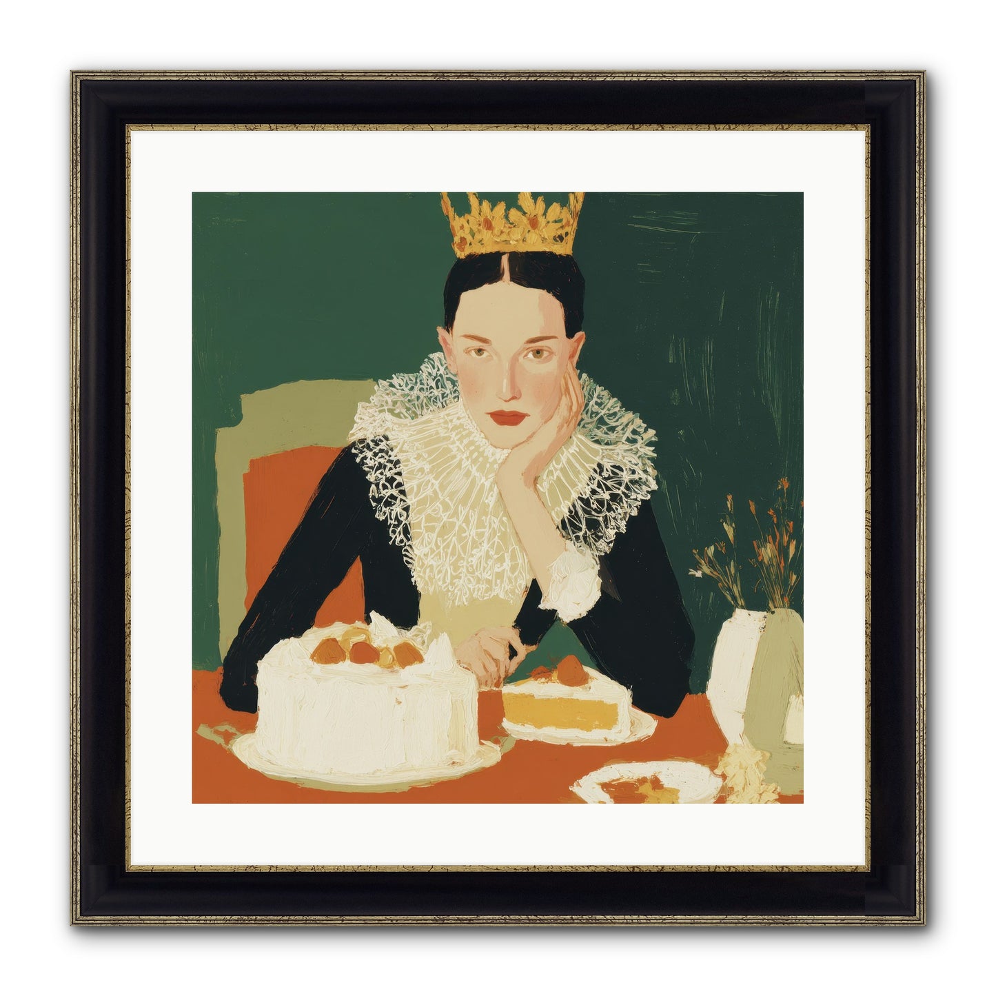 Reluctant Sovereign Framed Print - Black & Gold 20x20
