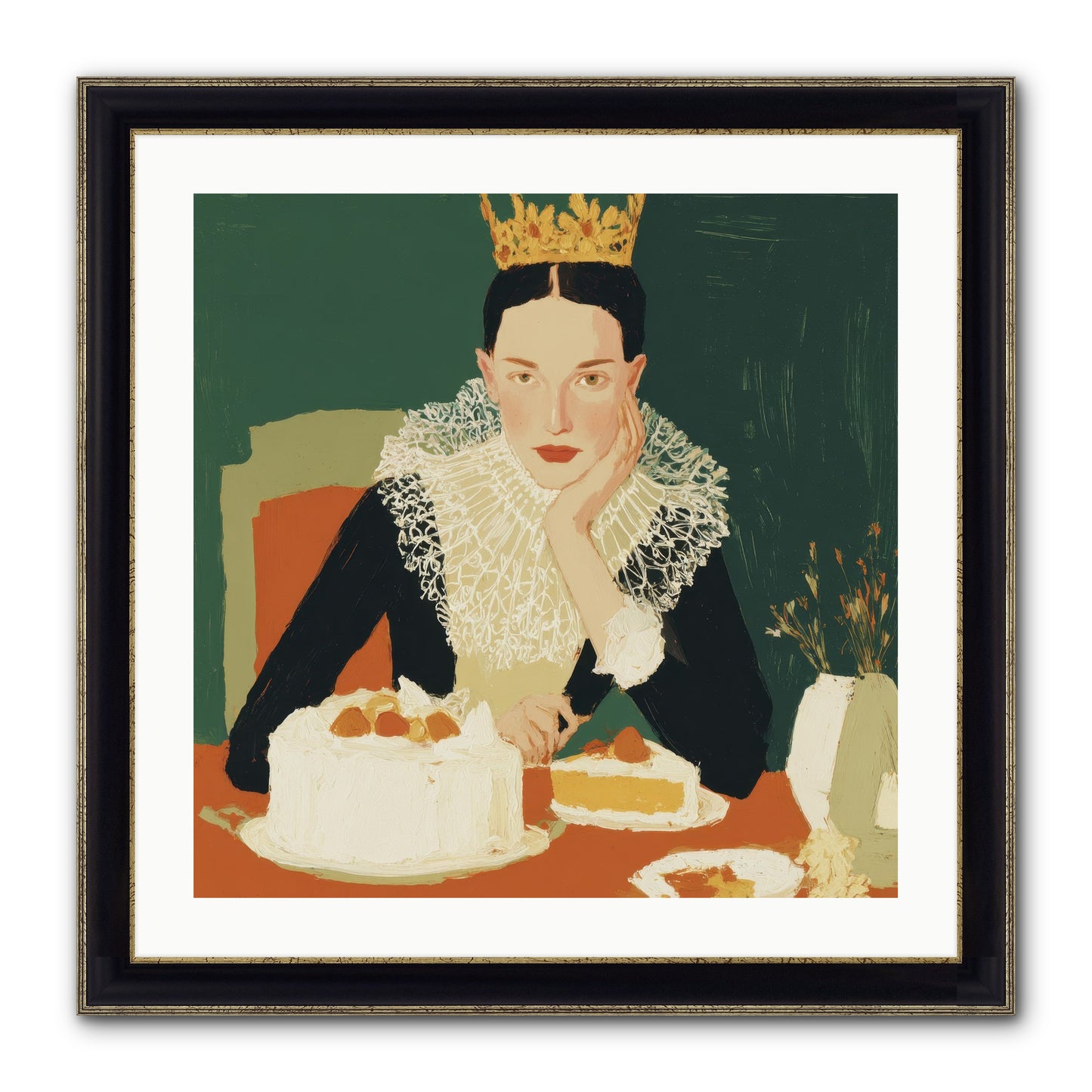Reluctant Sovereign Framed Print - Black & Gold 24x24