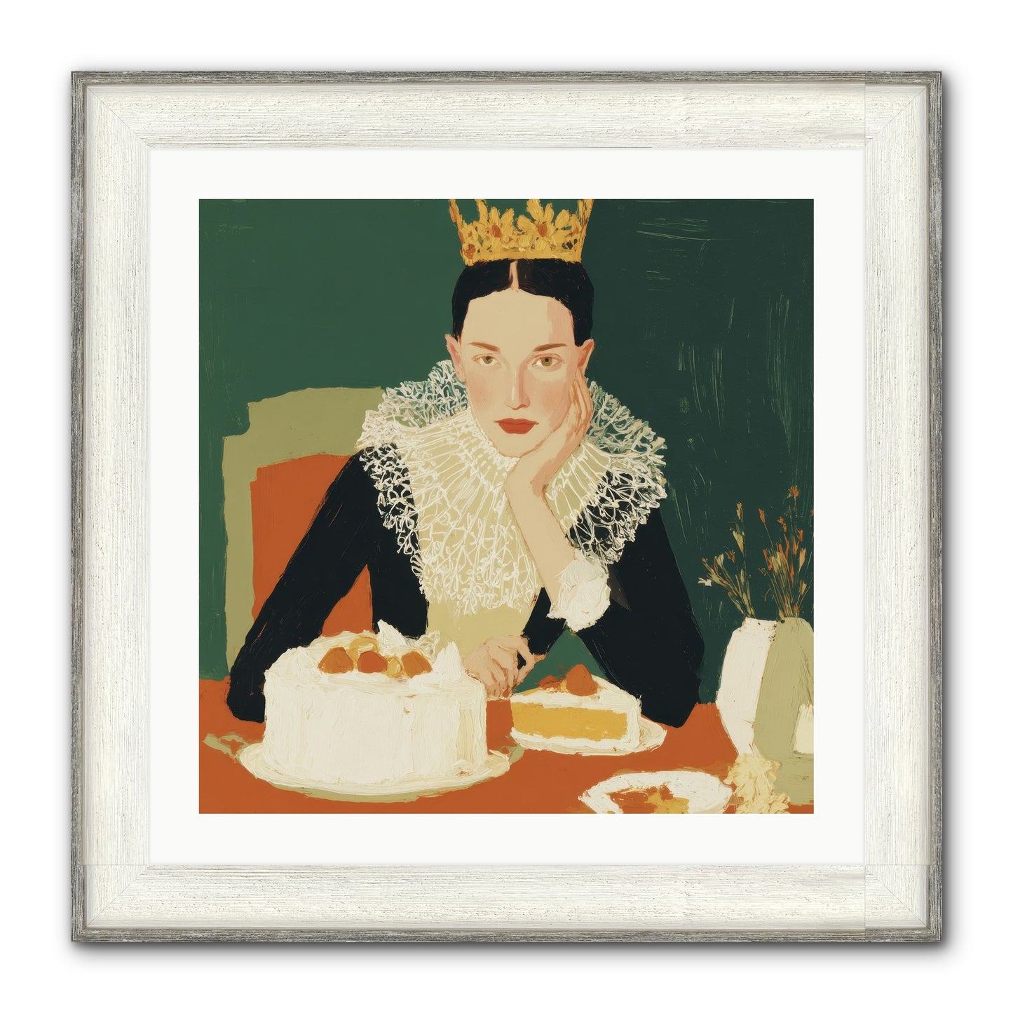 Reluctant Sovereign Framed Print - Driftwood White 24x24
