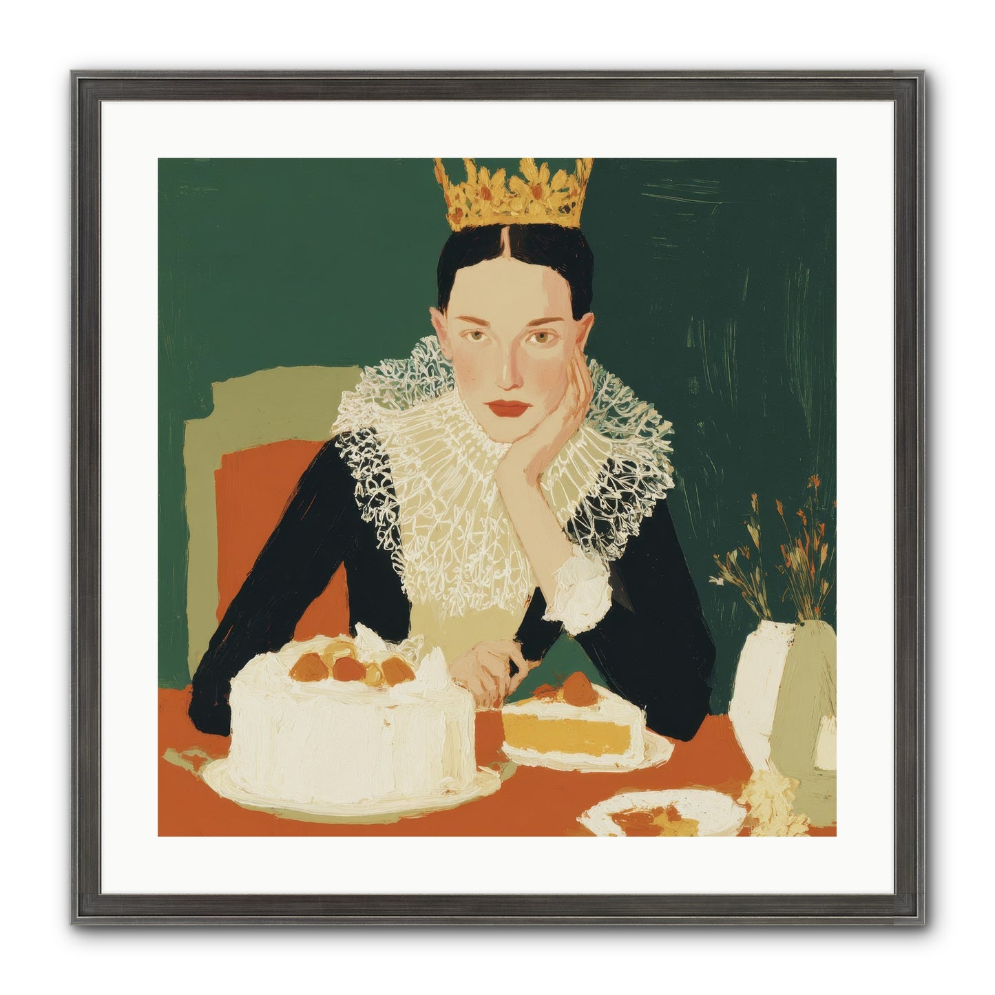 Reluctant Sovereign Framed Print - Slimwoods Black/Silver 24x24