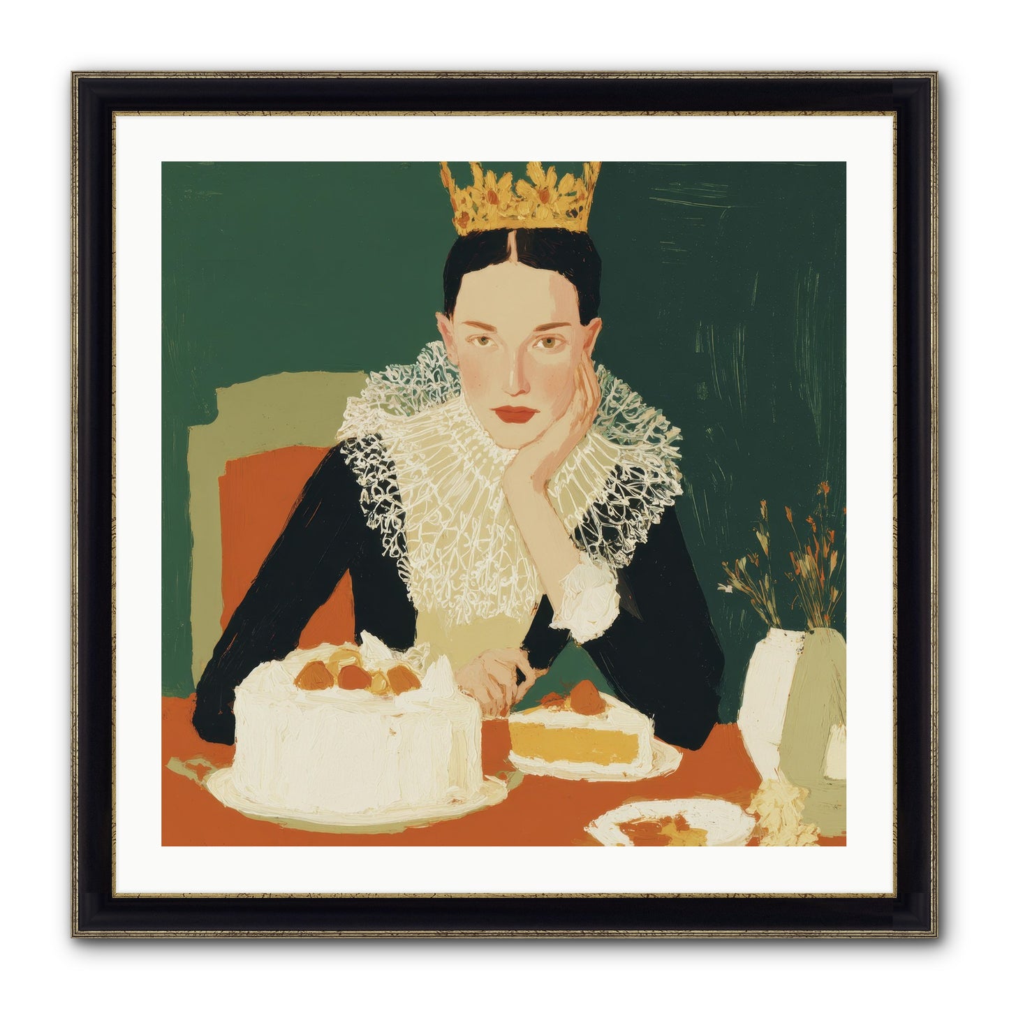 Reluctant Sovereign Framed Print - Black & Gold 30x30