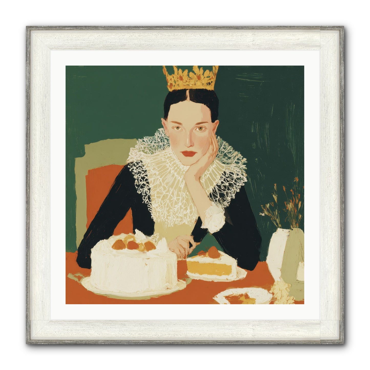Reluctant Sovereign Framed Print - Driftwood White 30x30