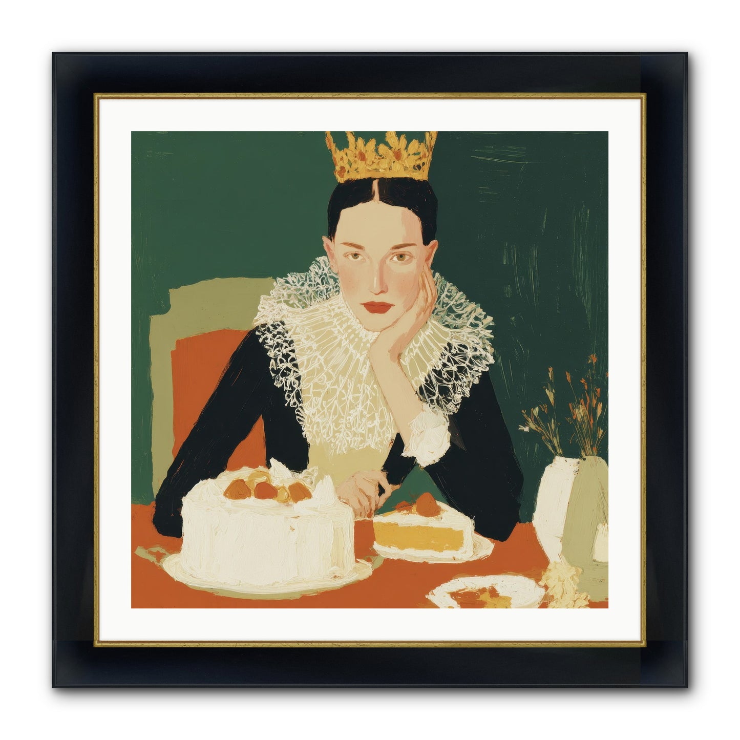 Reluctant Sovereign Framed Print - Wide Black w/Gold 30x30