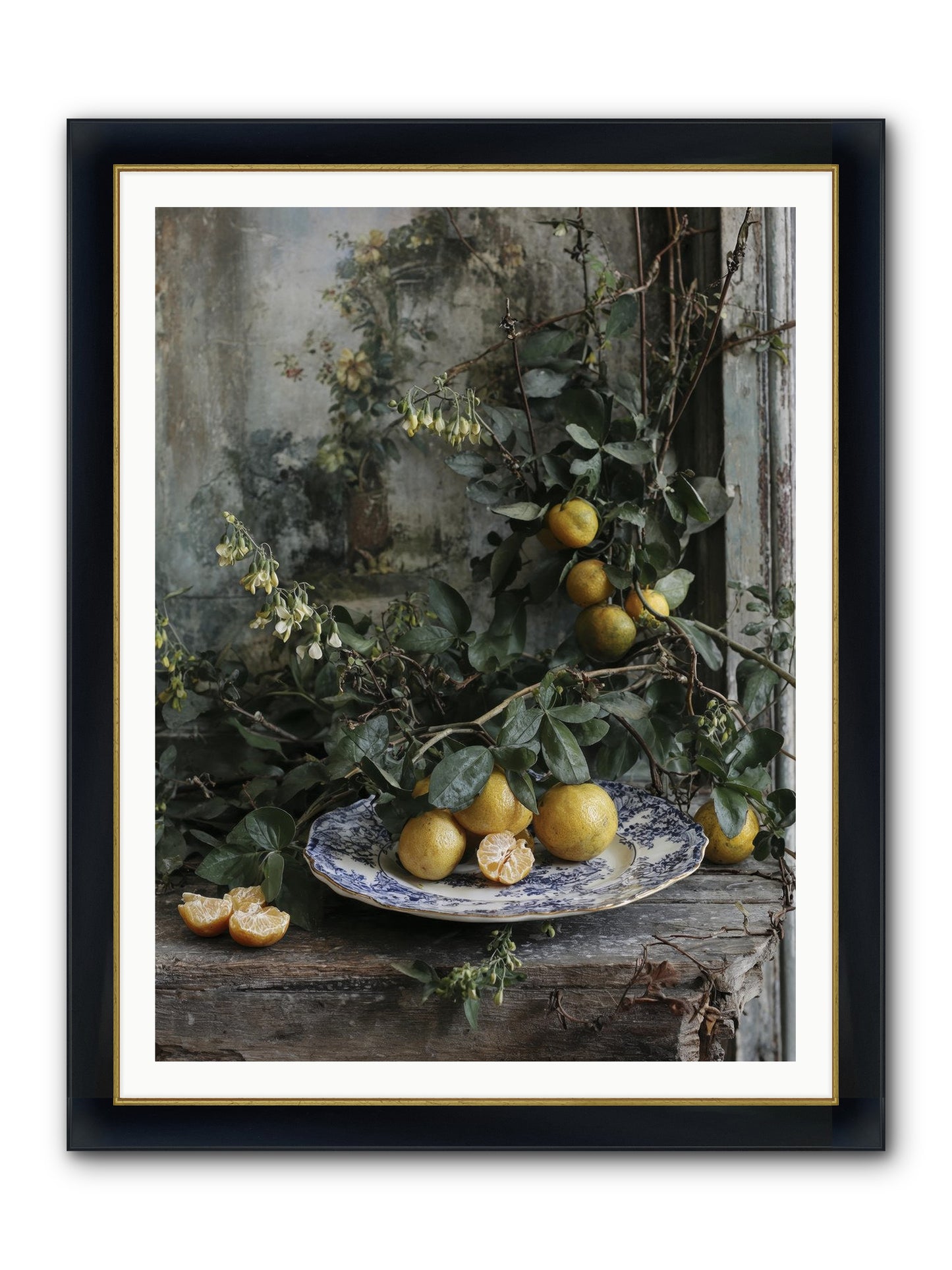 Remember Framed Print - Wide Black w/Gold 36x48