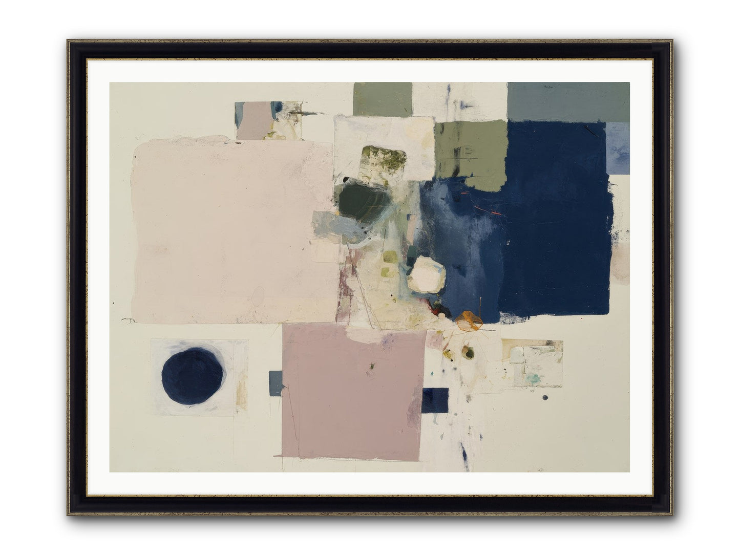 Remembered Framed Print - Black & Gold 48x36